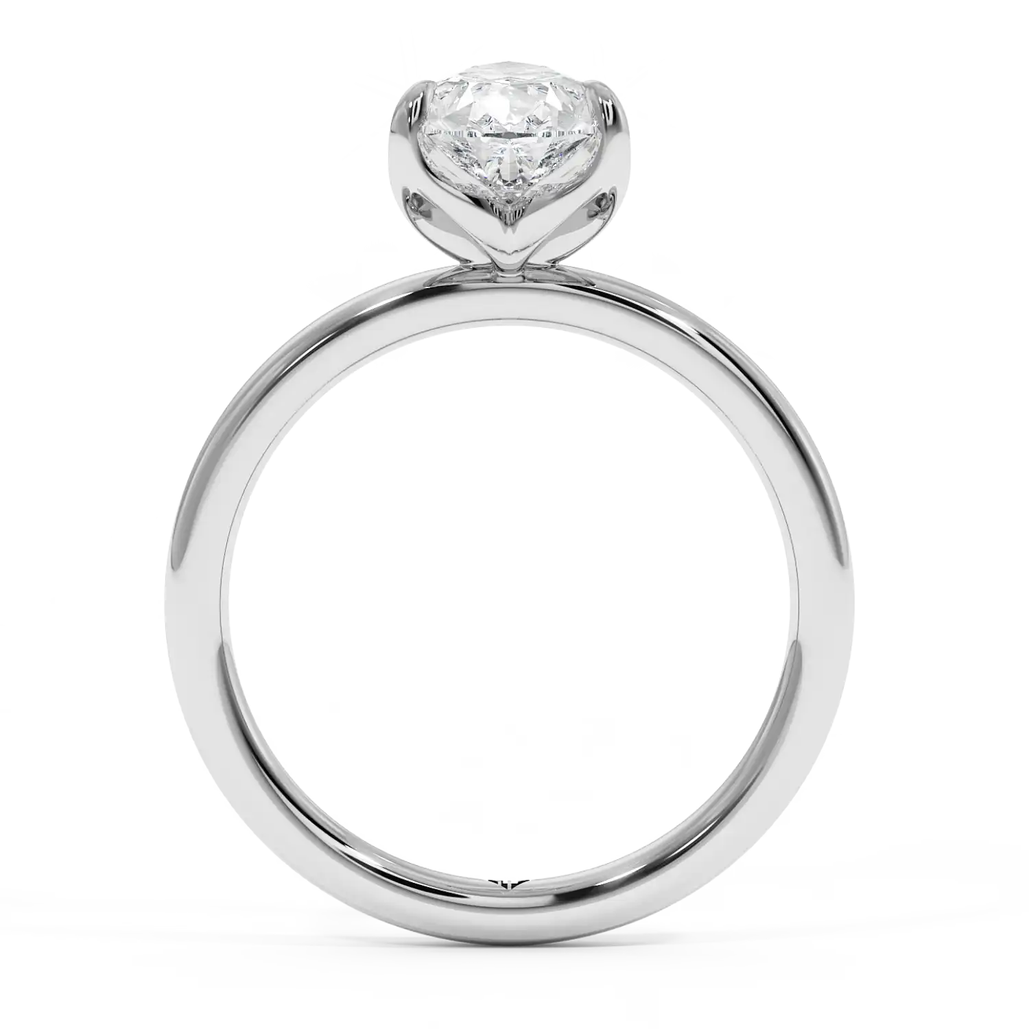 18K White Gold Uma Solitaire Engagement Ring