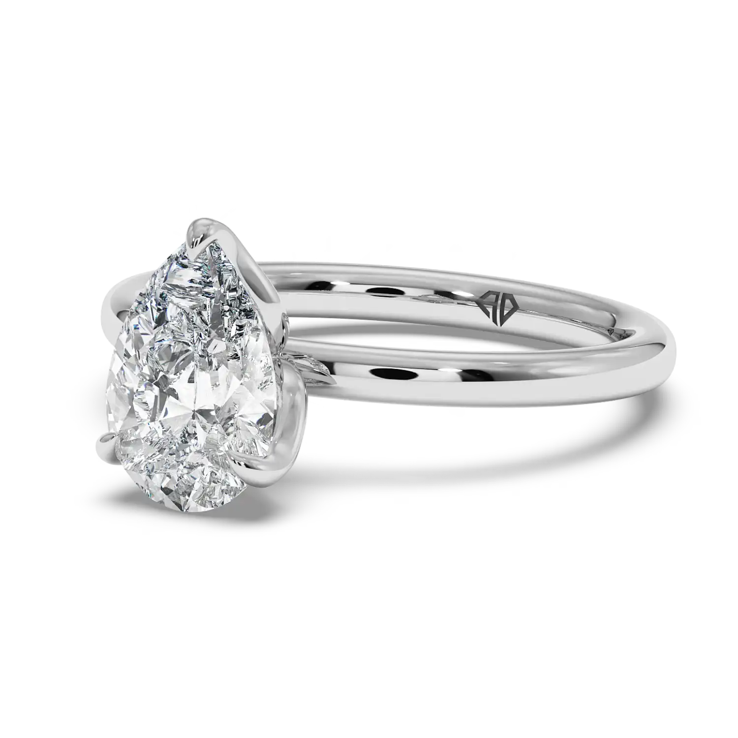 18K White Gold Uma Solitaire Engagement Ring