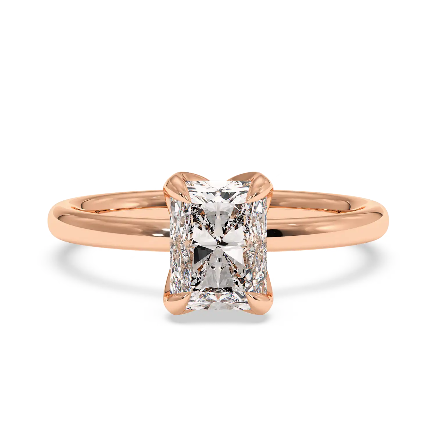 18K Rose Gold Uma Solitaire Engagement Ring