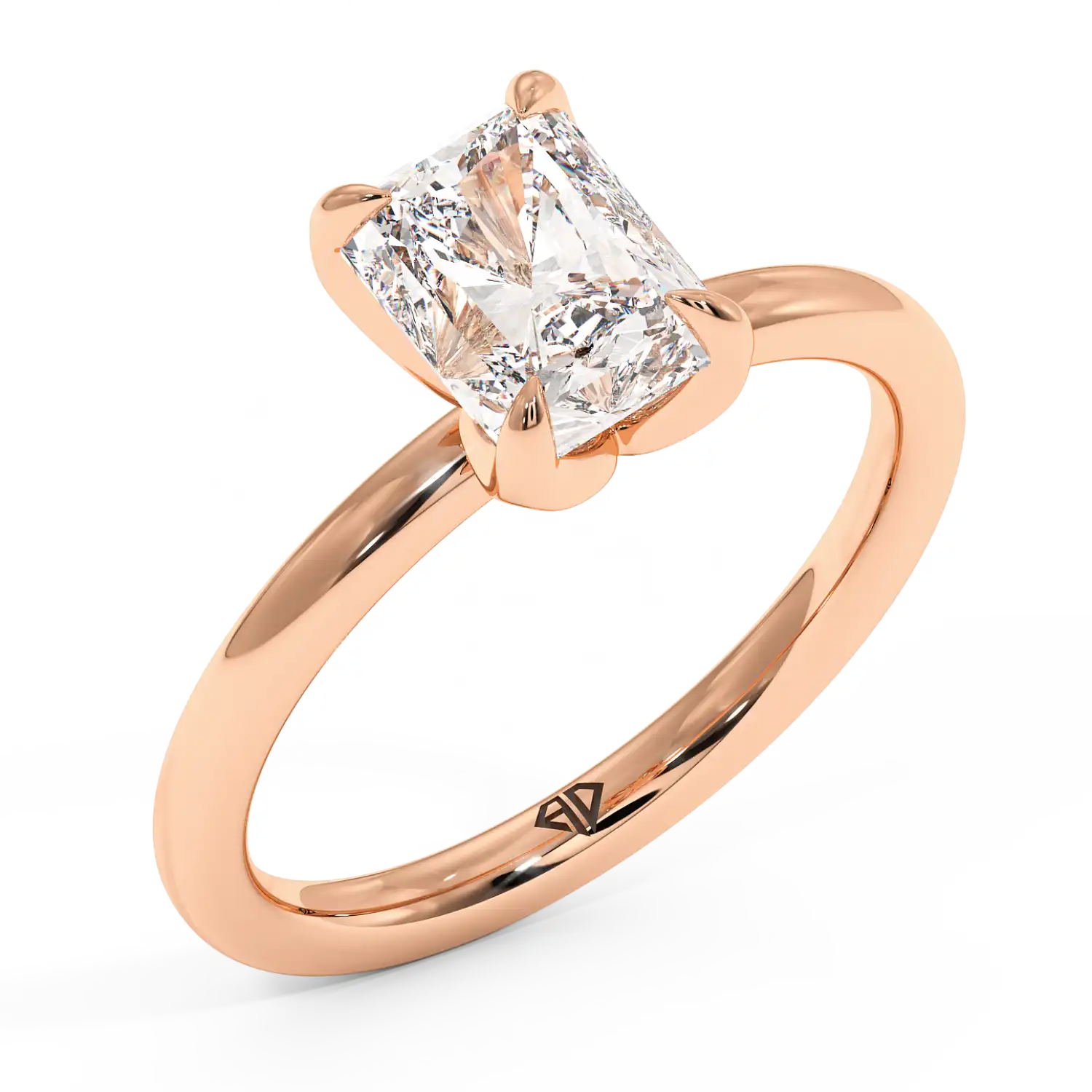 18K Rose Gold Uma Solitaire Engagement Ring