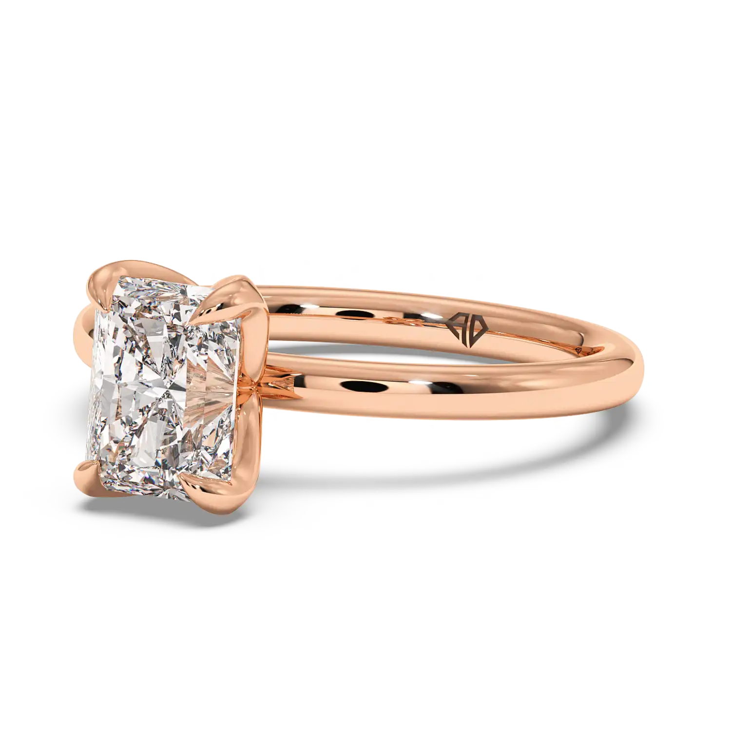 18K Rose Gold Uma Solitaire Engagement Ring