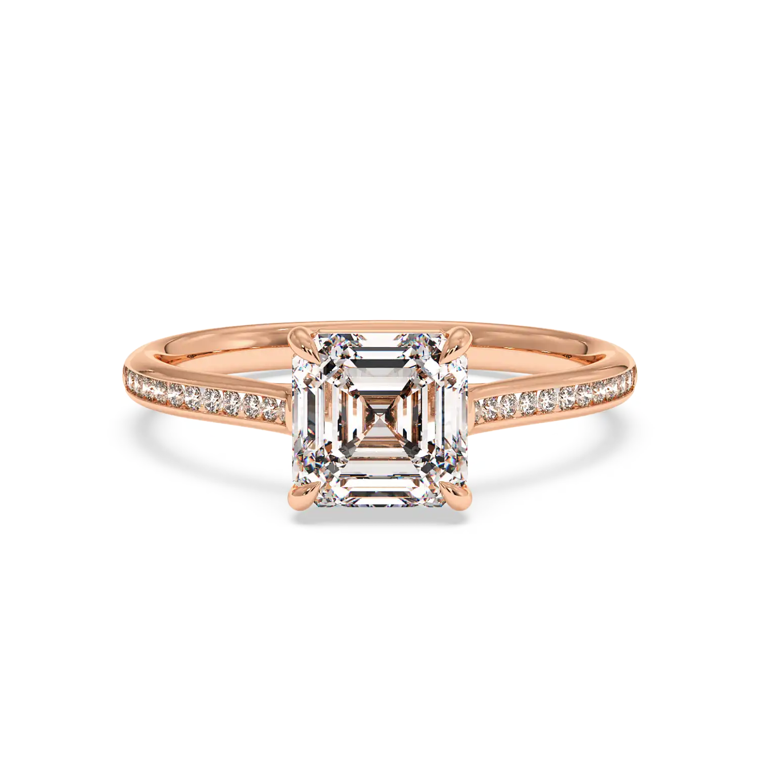 18K Rose Gold Poppy Channel Engagement Ring