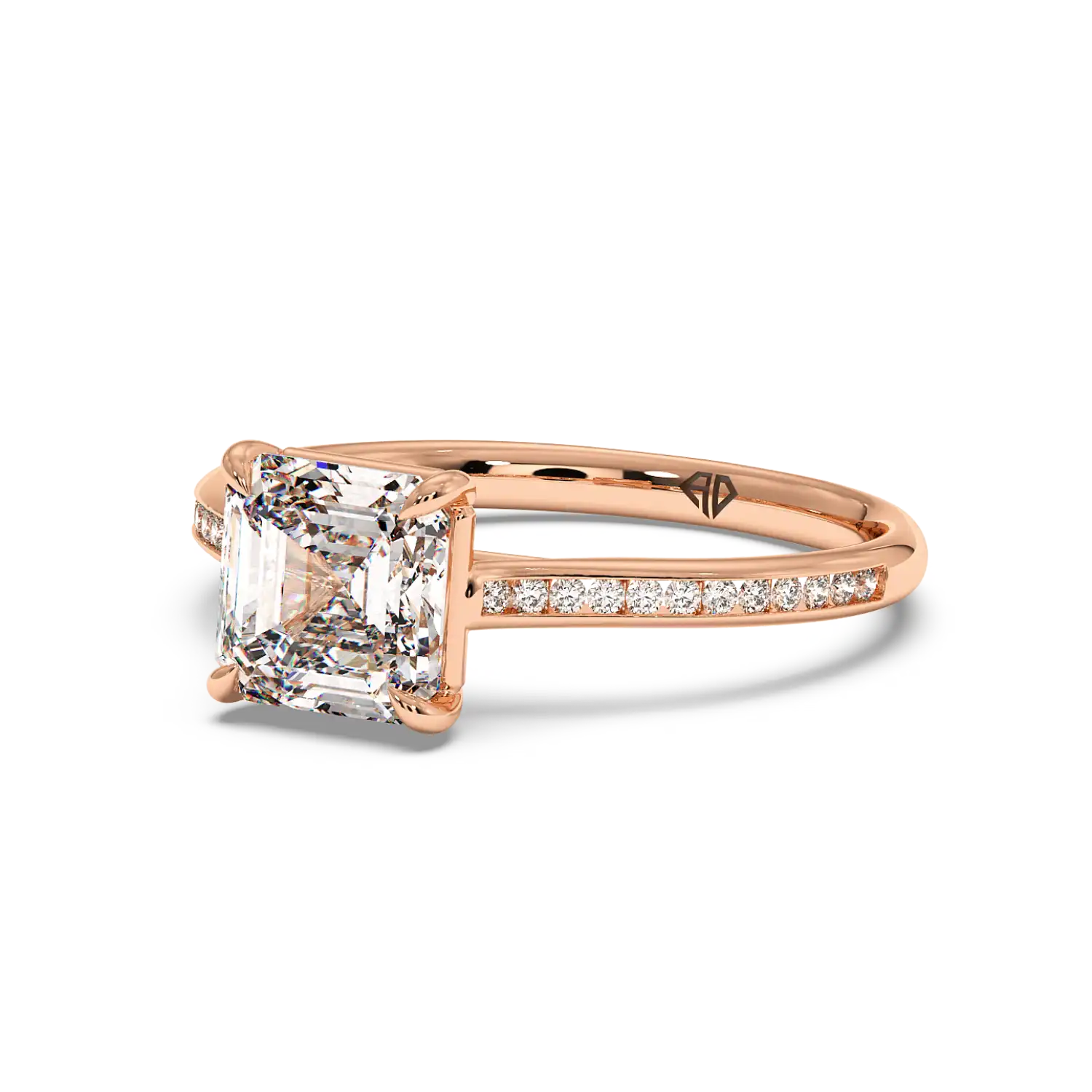 18K Rose Gold Poppy Channel Engagement Ring