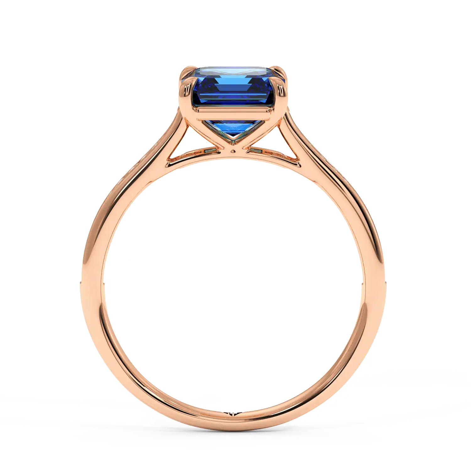 18K Rose Gold Poppy Channel Engagement Ring