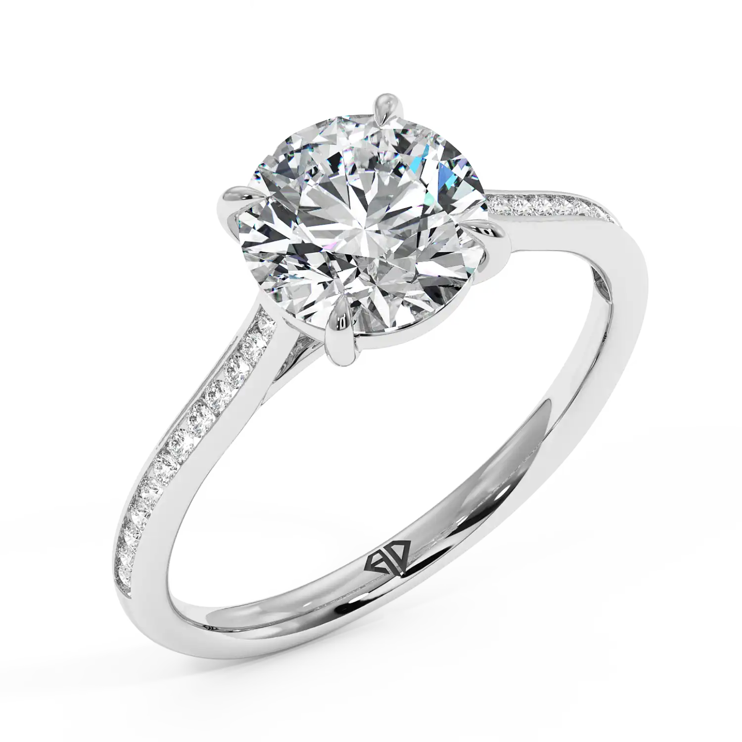 Platinum Poppy Channel Engagement Ring