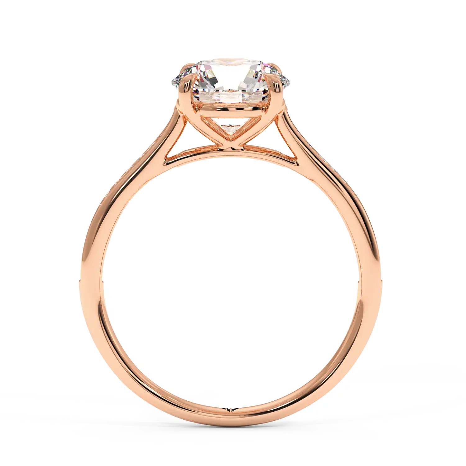 18K Rose Gold Poppy Channel Engagement Ring