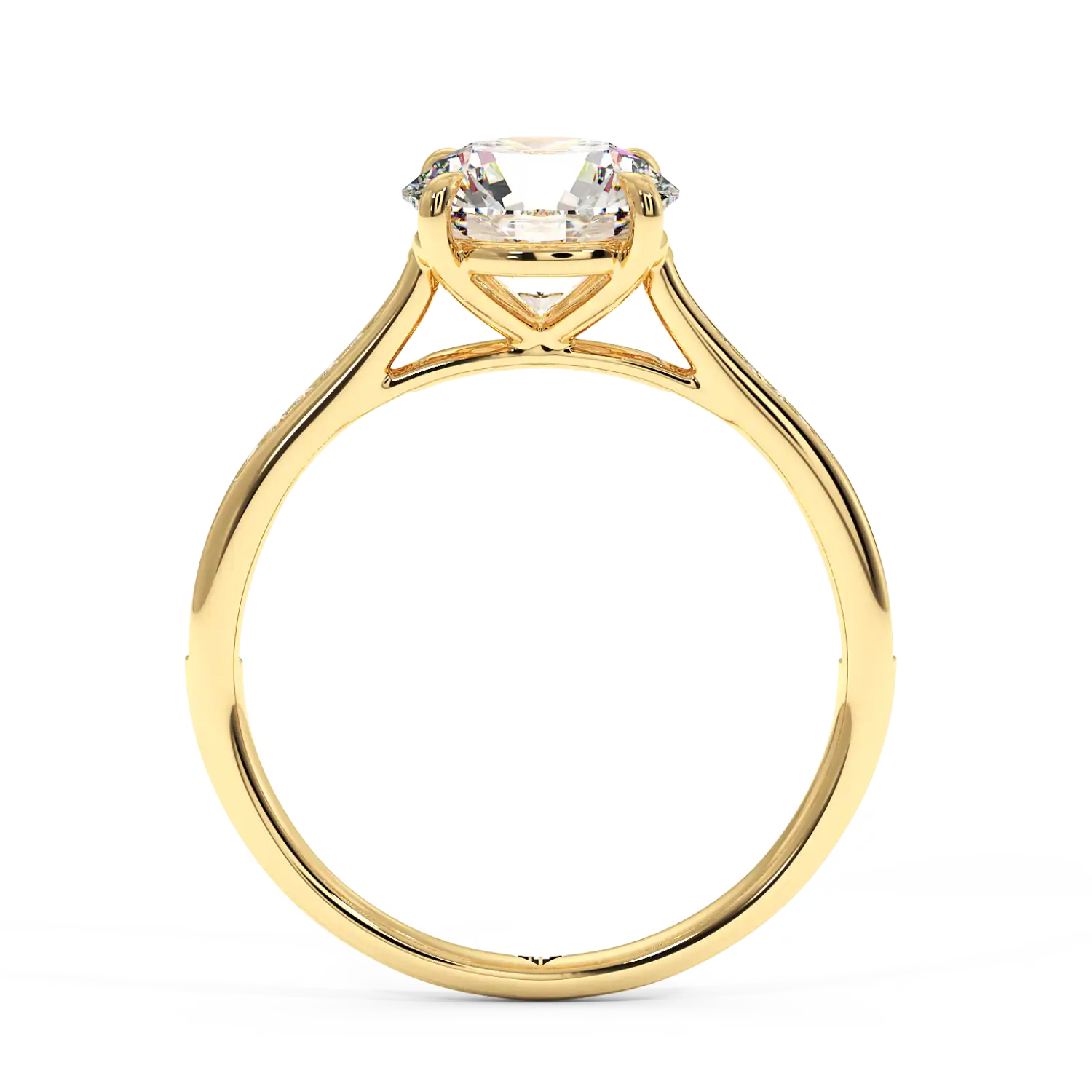 18K Yellow Gold Poppy Channel Engagement Ring