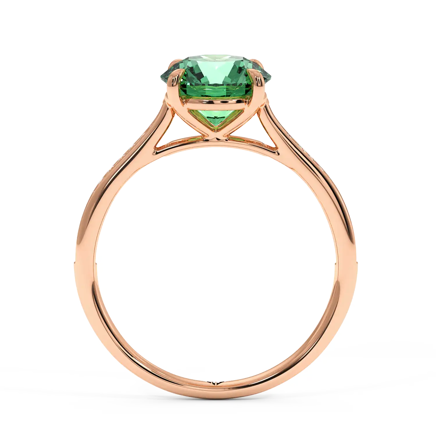 18K Rose Gold Poppy Channel Engagement Ring