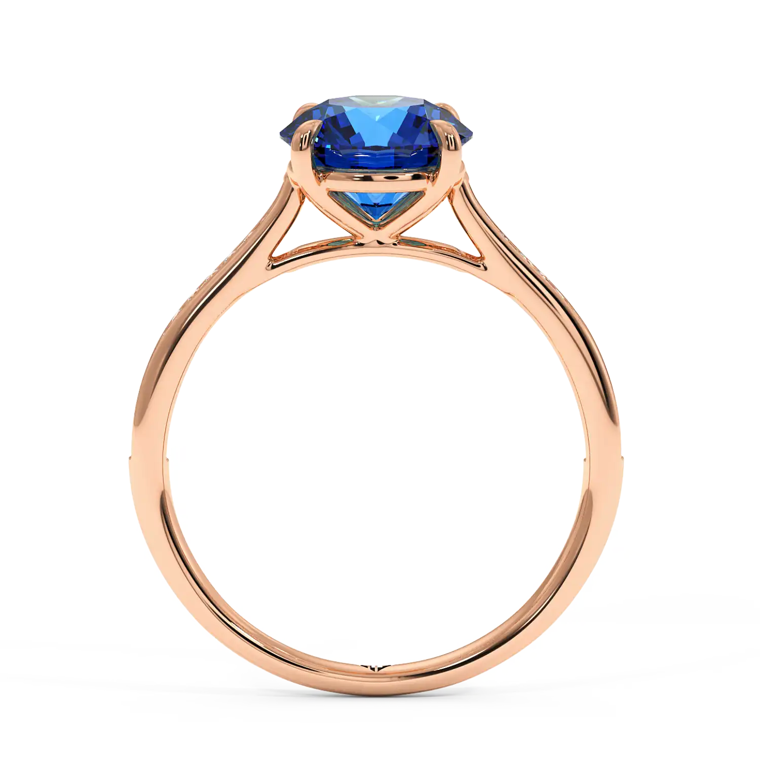 18K Rose Gold Poppy Channel Engagement Ring