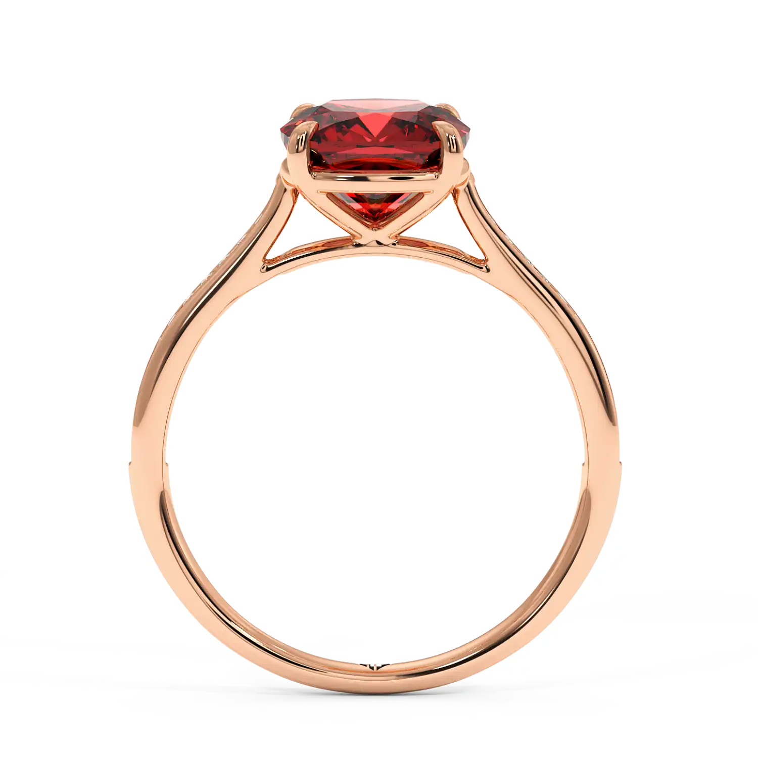 18K Rose Gold Poppy Channel Engagement Ring