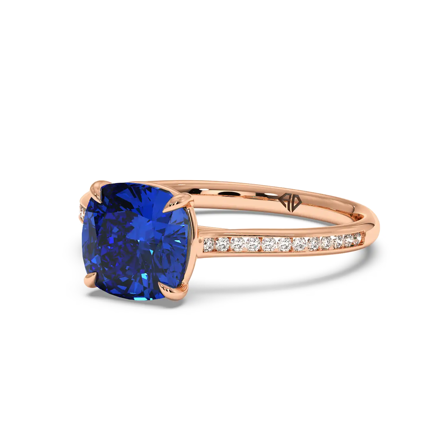 18K Rose Gold Poppy Channel Engagement Ring