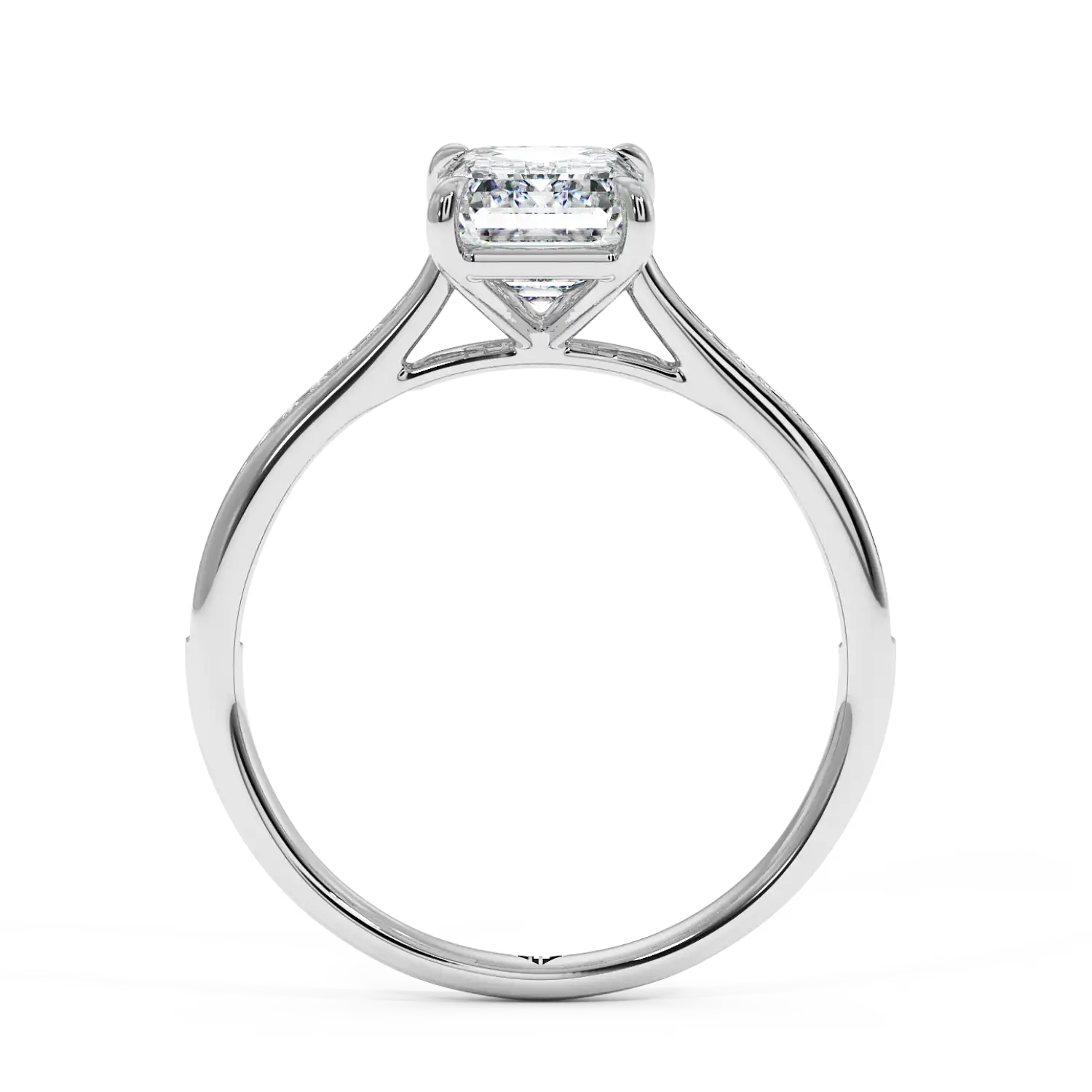 18K White Gold Poppy Channel Engagement Ring