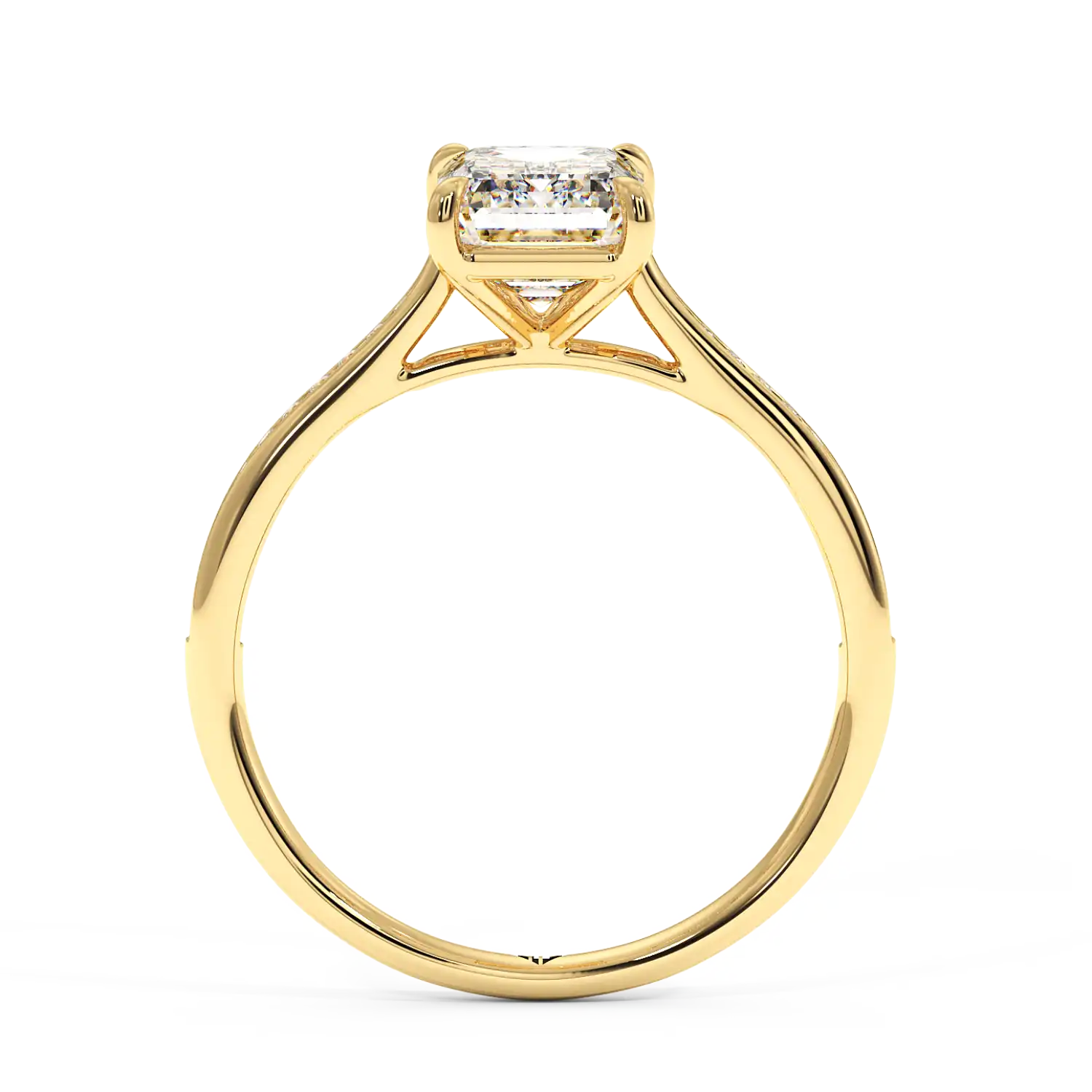 18K Yellow Gold Poppy Channel Engagement Ring