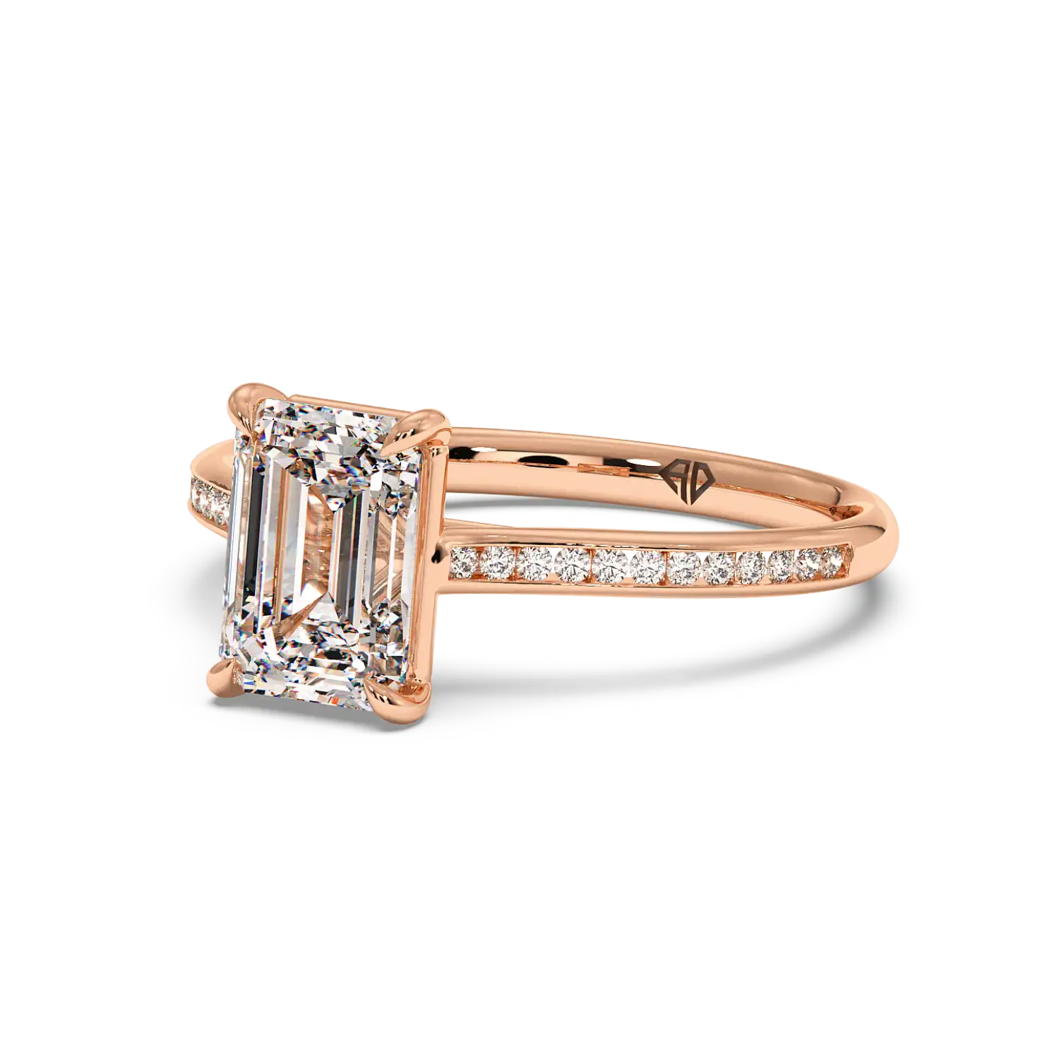 18K Rose Gold Poppy Channel Engagement Ring