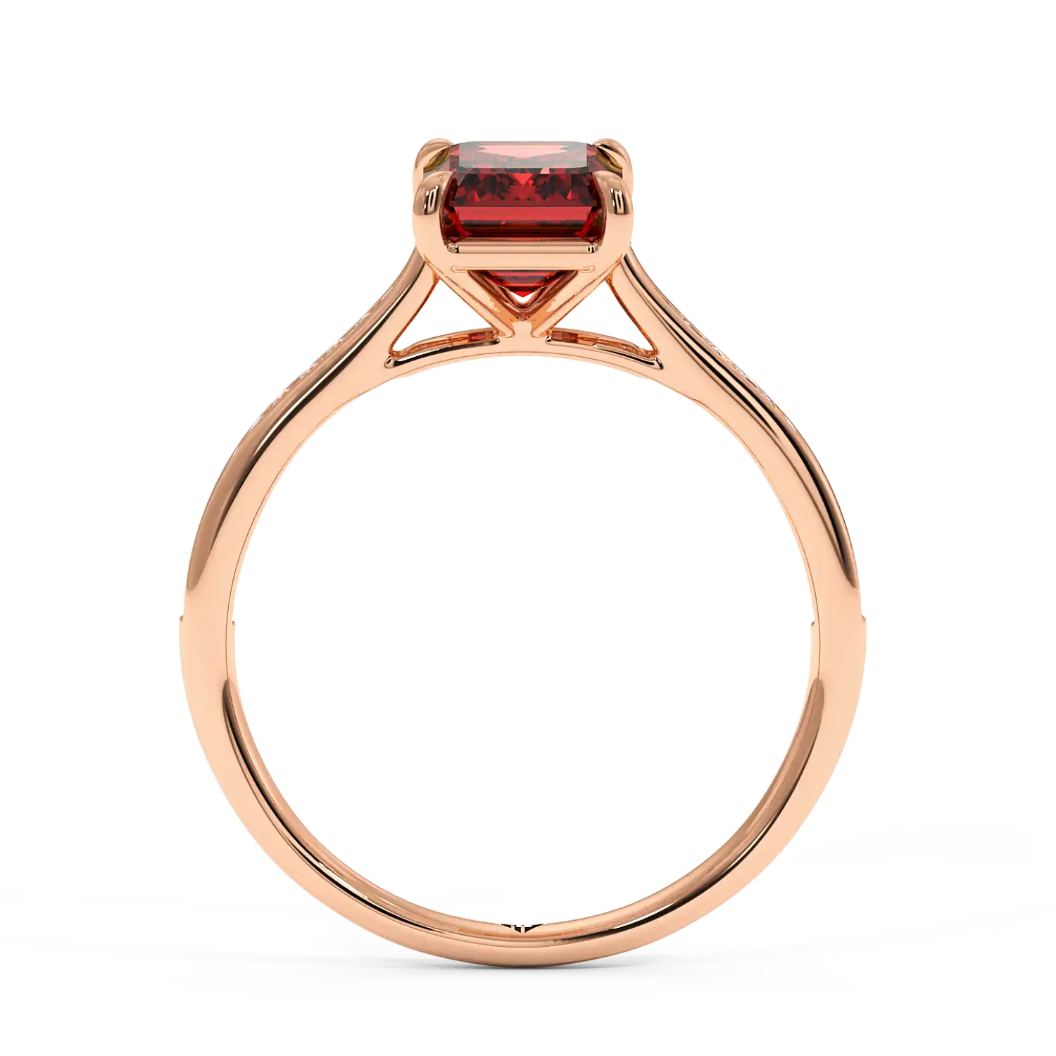 18K Rose Gold Poppy Channel Engagement Ring