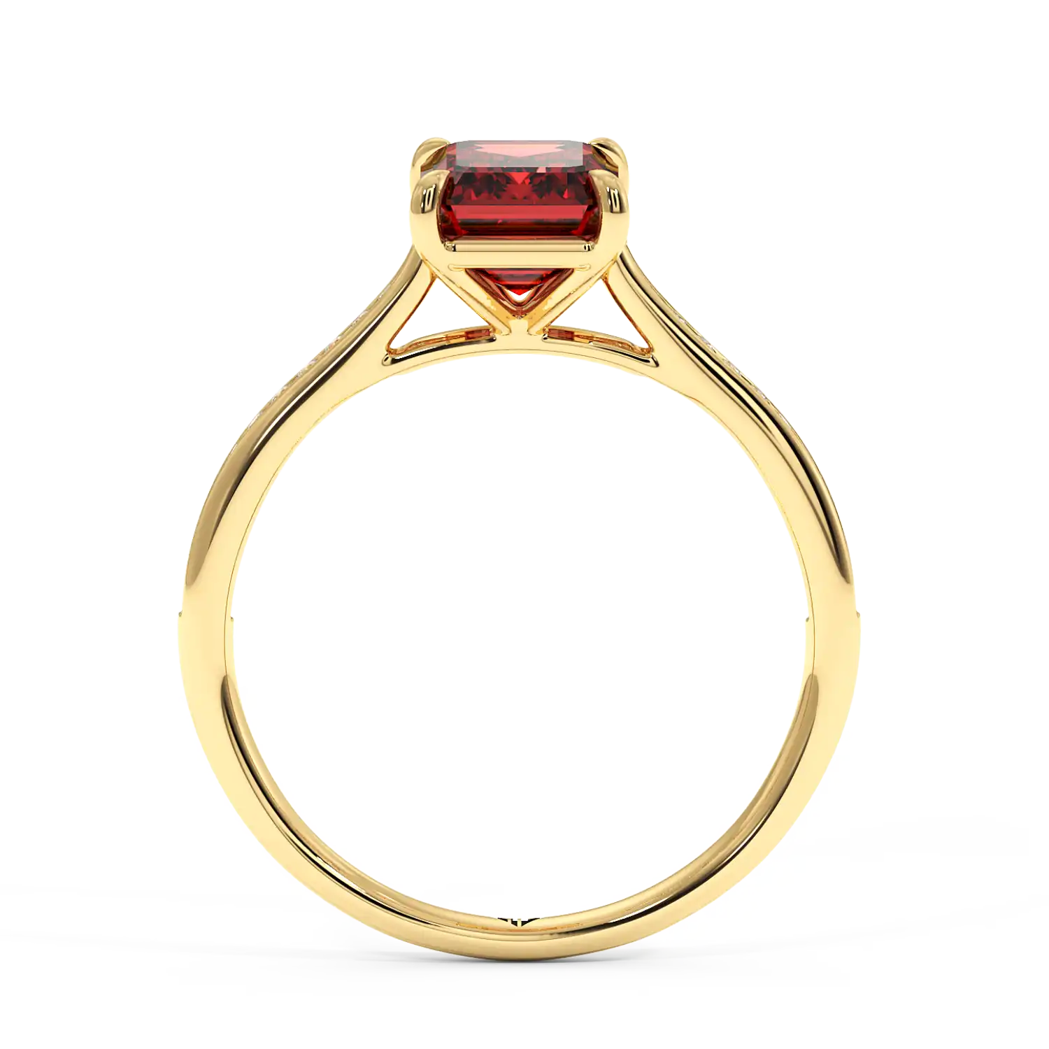 18K Yellow Gold Poppy Channel Engagement Ring