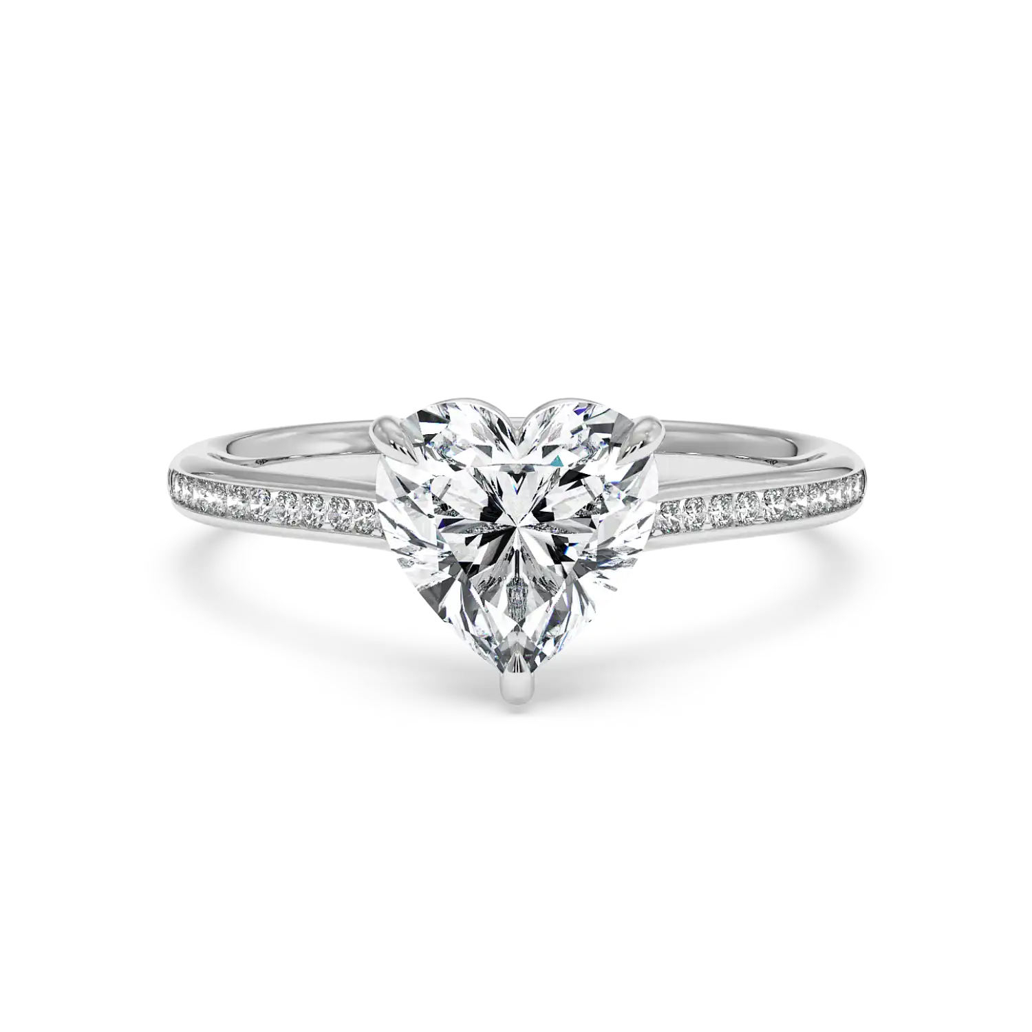 18K White Gold Poppy Channel Engagement Ring