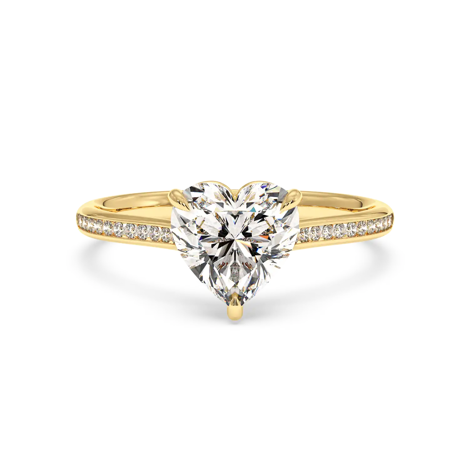 18K Yellow Gold Poppy Channel Engagement Ring