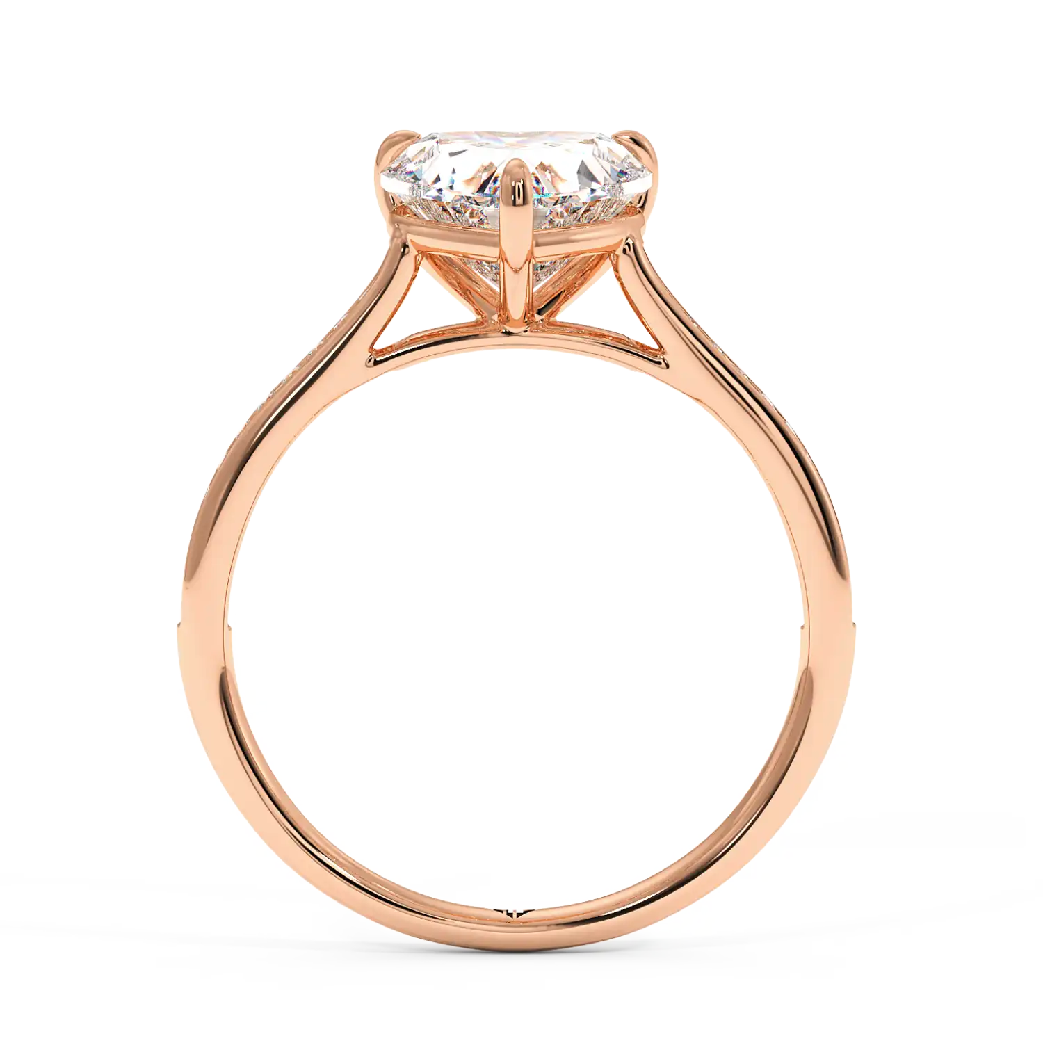 18K Rose Gold Poppy Channel Engagement Ring