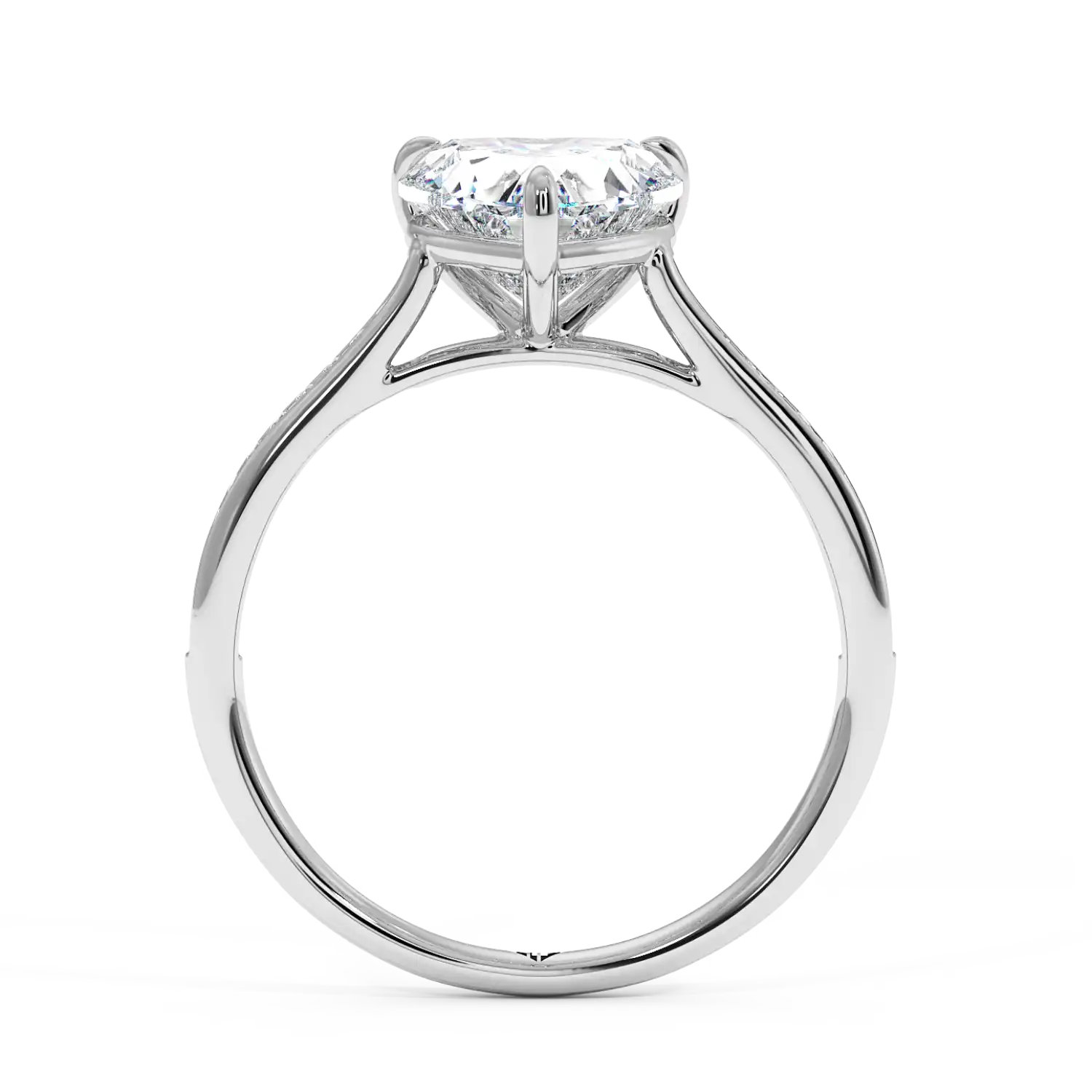 18K White Gold Poppy Channel Engagement Ring