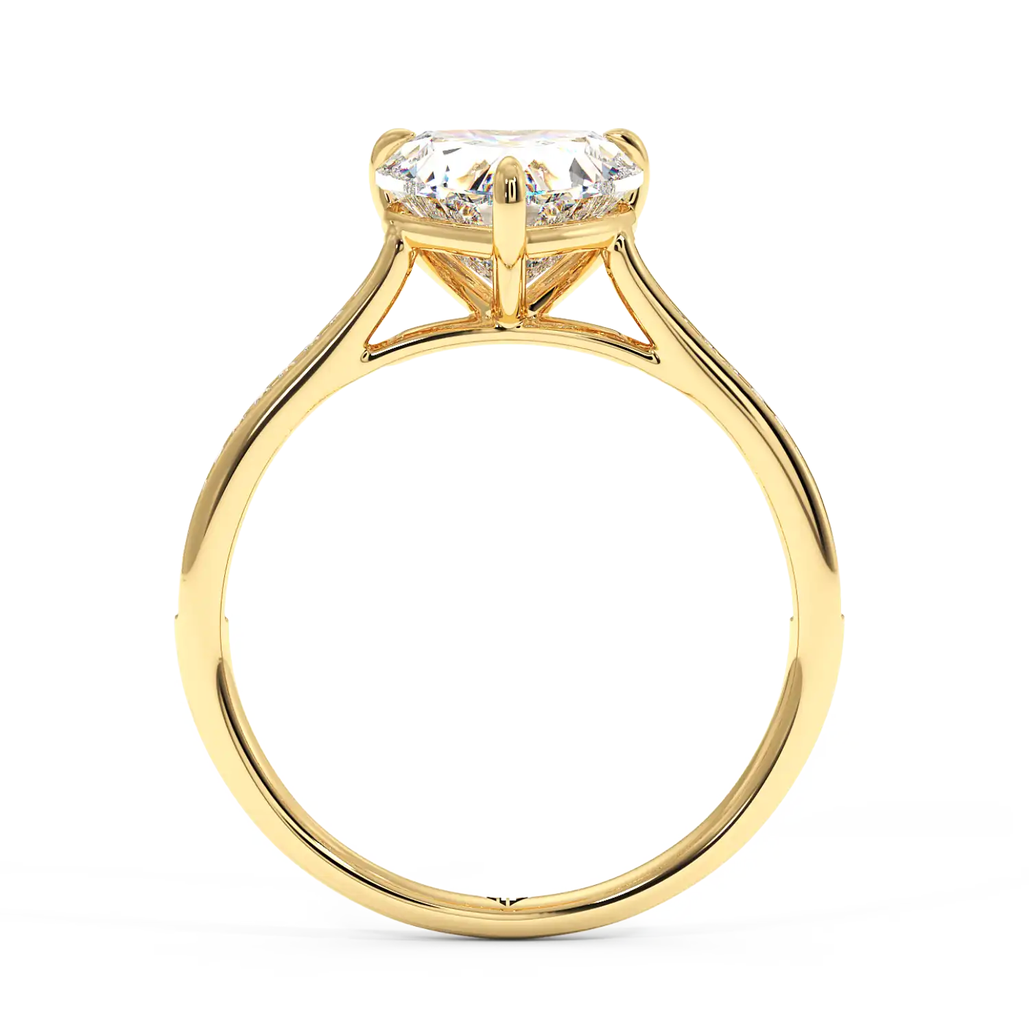 18K Yellow Gold Poppy Channel Engagement Ring