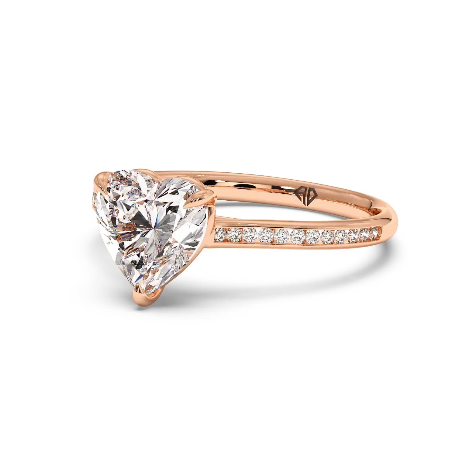 18K Rose Gold Poppy Channel Engagement Ring