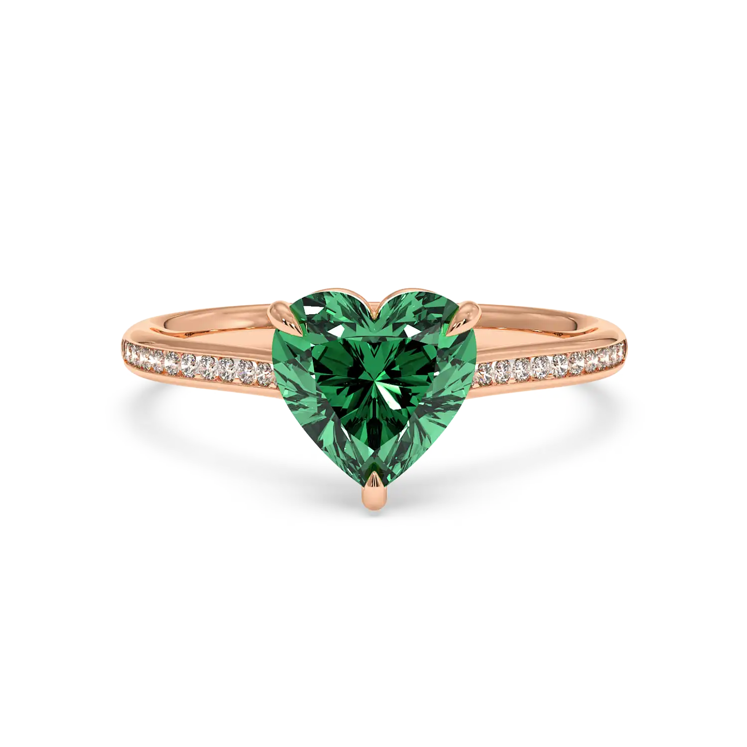 18K Rose Gold Poppy Channel Engagement Ring