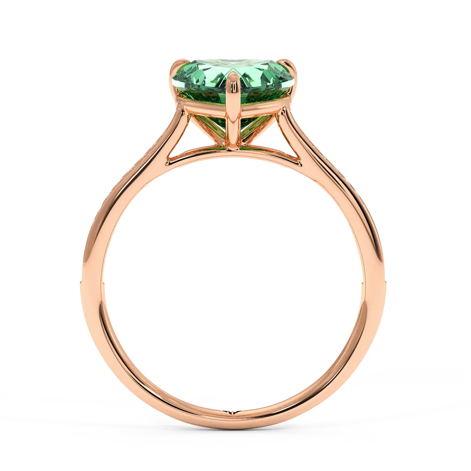 18K Rose Gold Poppy Channel Engagement Ring