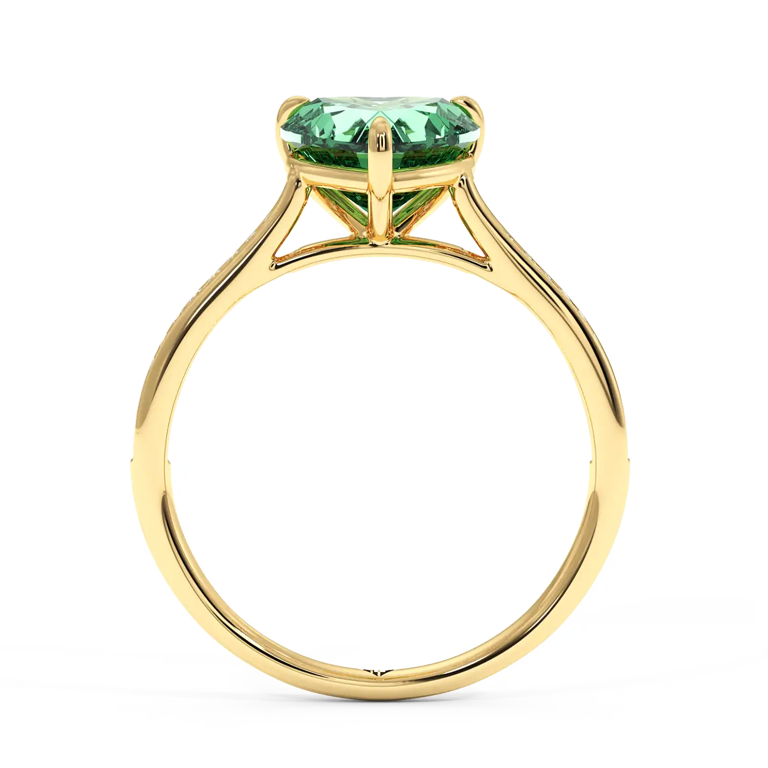 18K Yellow Gold Poppy Channel Engagement Ring