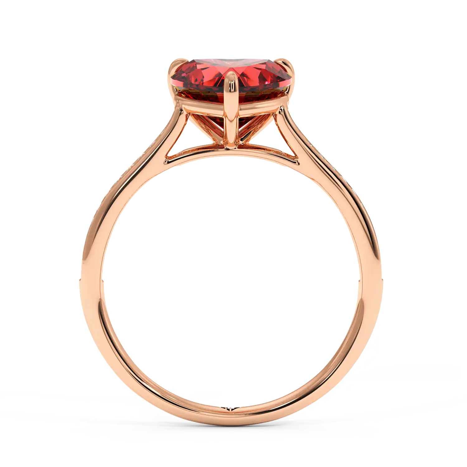 18K Rose Gold Poppy Channel Engagement Ring