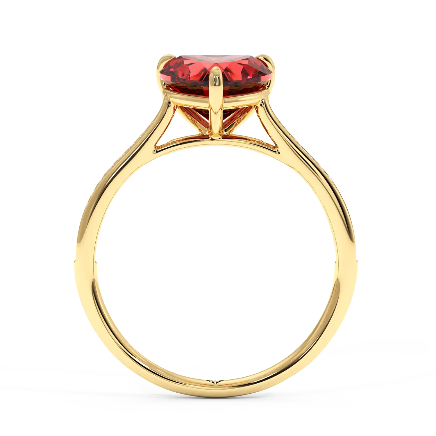 18K Yellow Gold Poppy Channel Engagement Ring