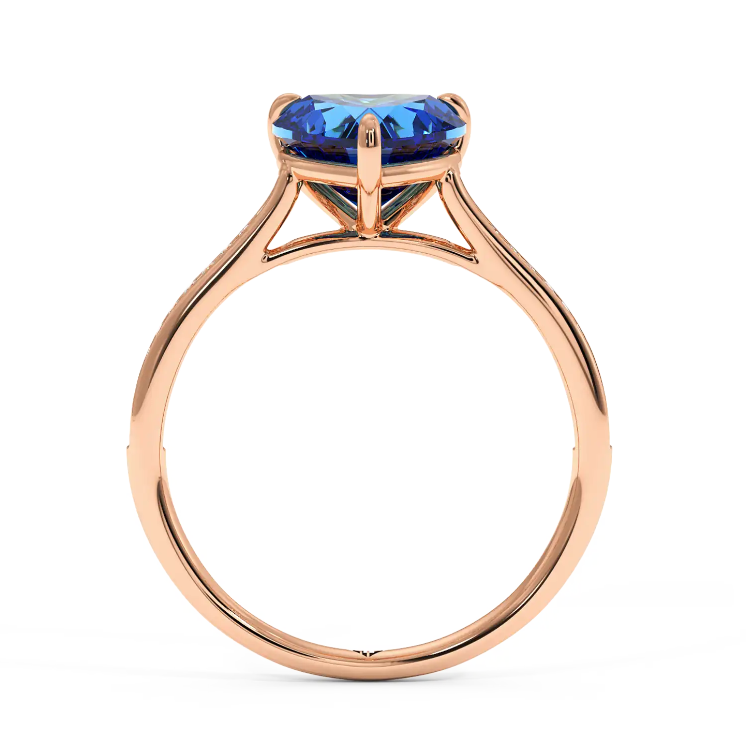 18K Rose Gold Poppy Channel Engagement Ring