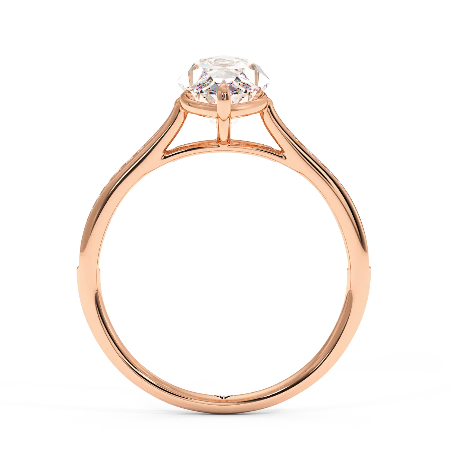 18K Rose Gold Poppy Channel Engagement Ring