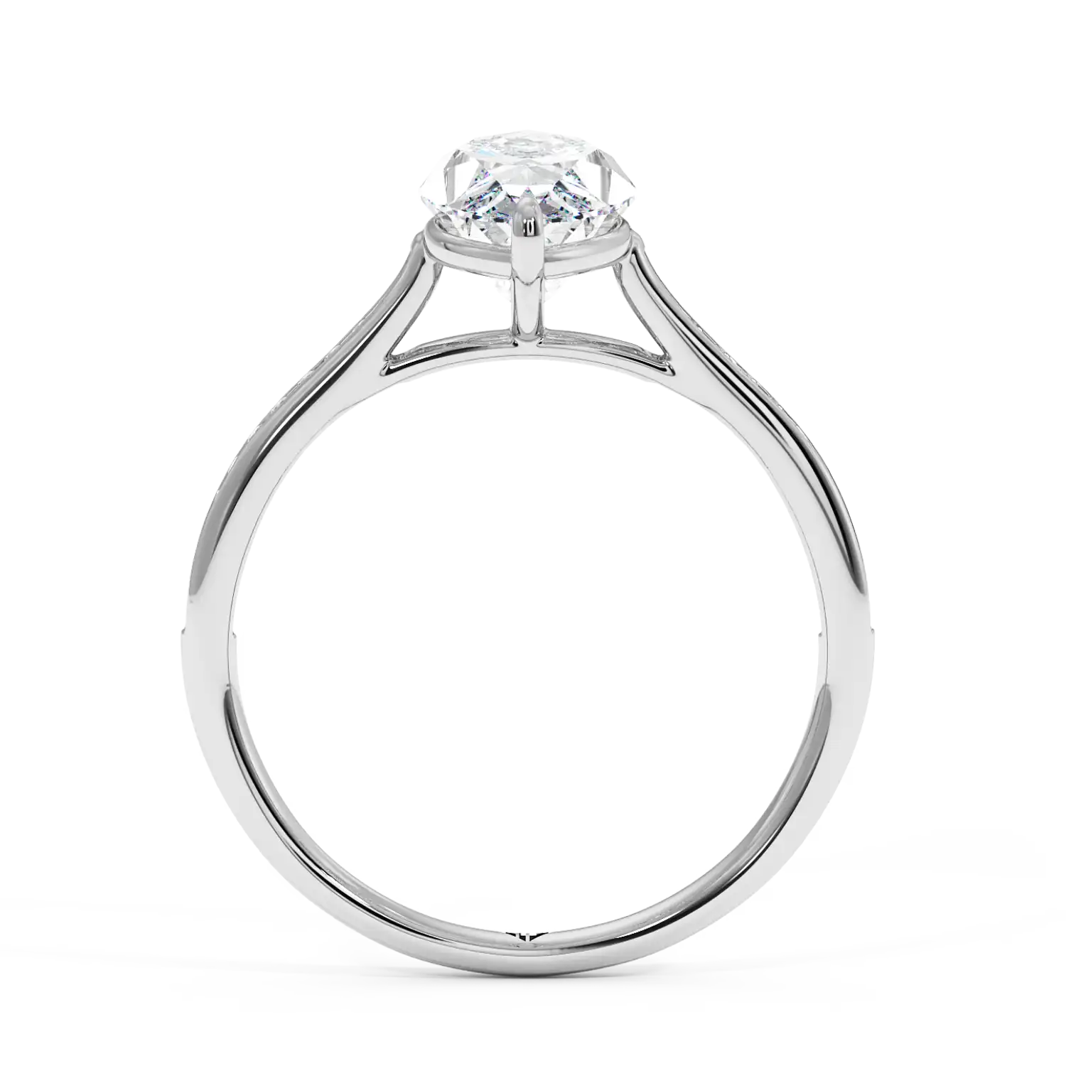 18K White Gold Poppy Channel Engagement Ring