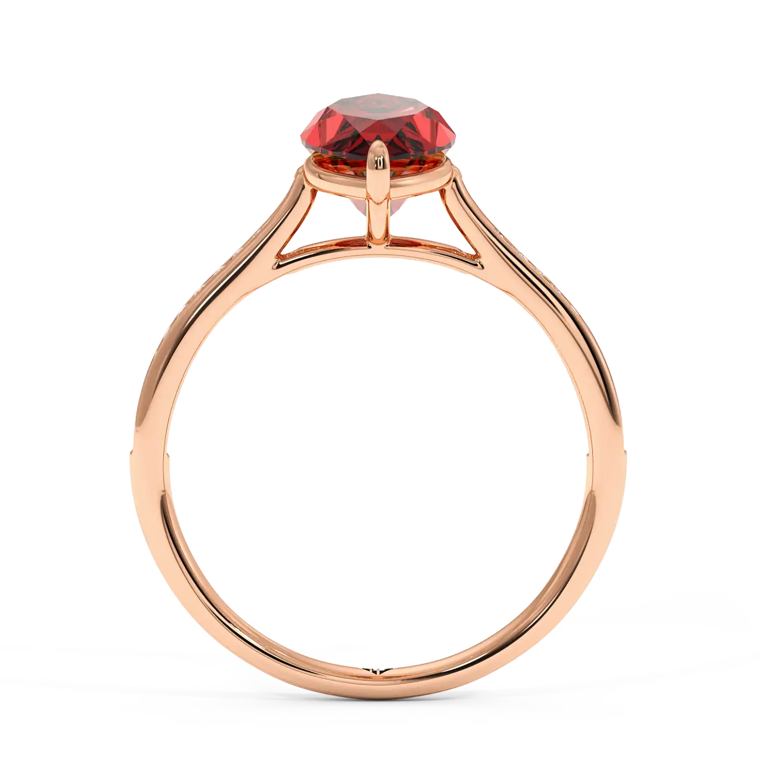 18K Rose Gold Poppy Channel Engagement Ring