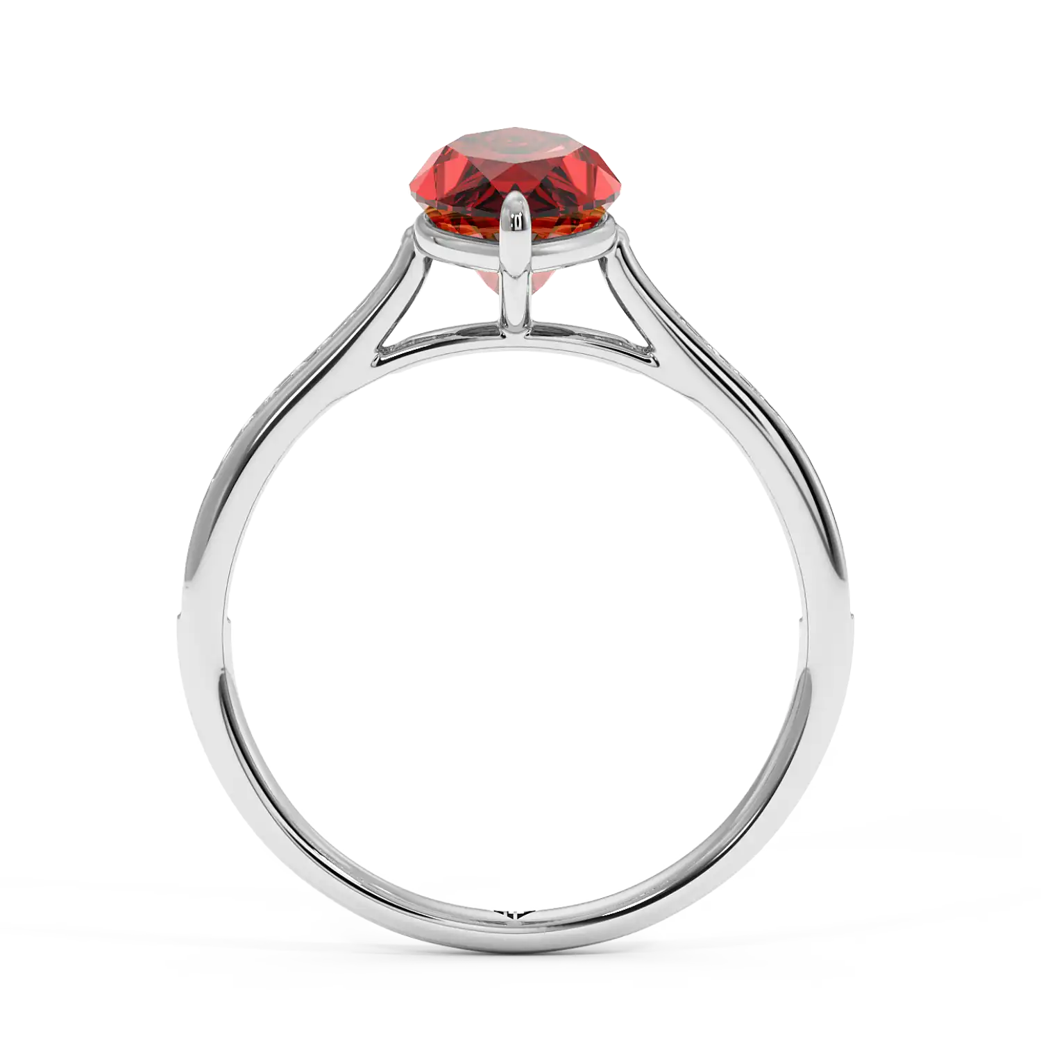 18K White Gold Poppy Channel Engagement Ring