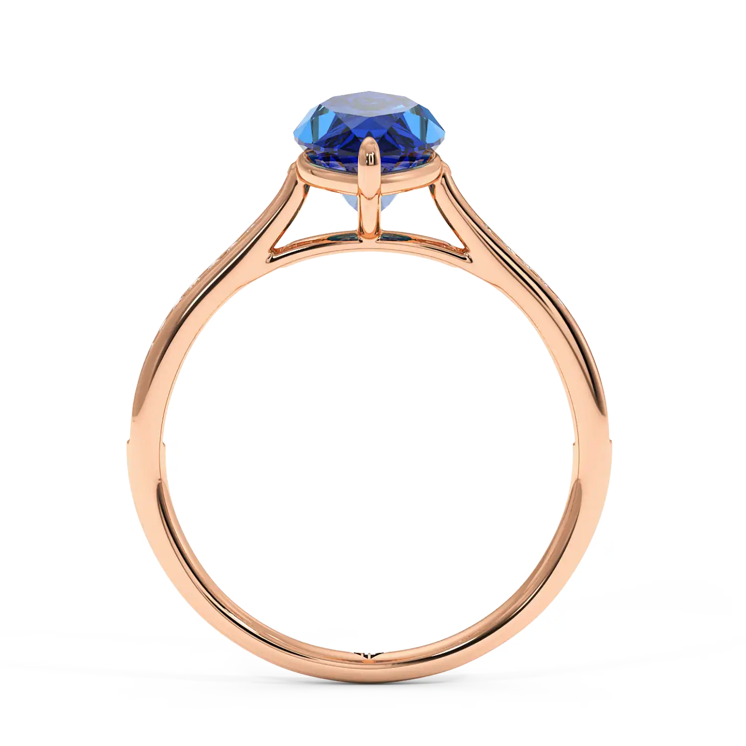 18K Rose Gold Poppy Channel Engagement Ring