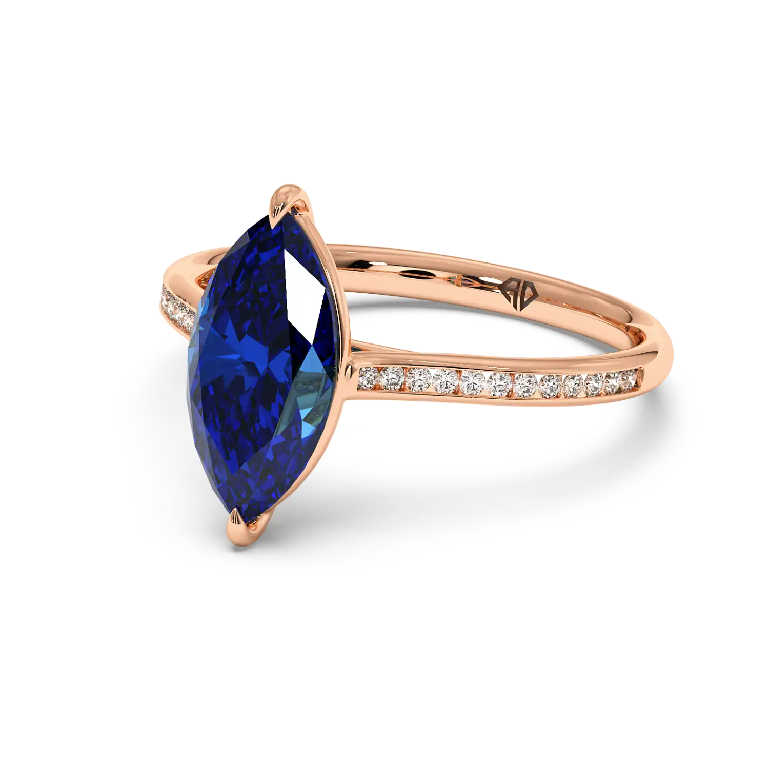 18K Rose Gold Poppy Channel Engagement Ring