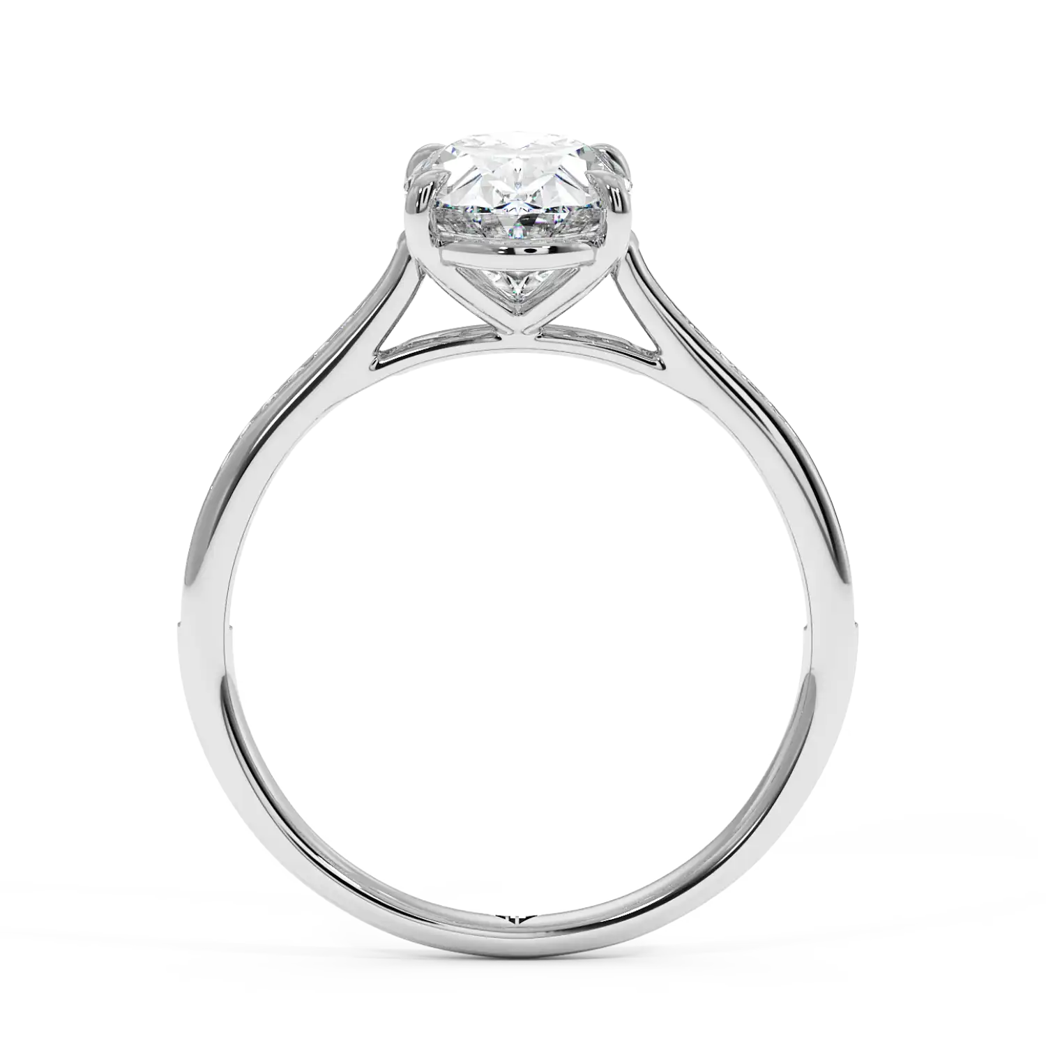 18K White Gold Poppy Channel Engagement Ring