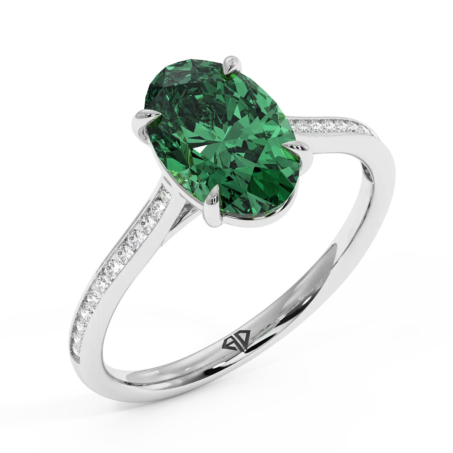 Platinum Poppy Channel Engagement Ring