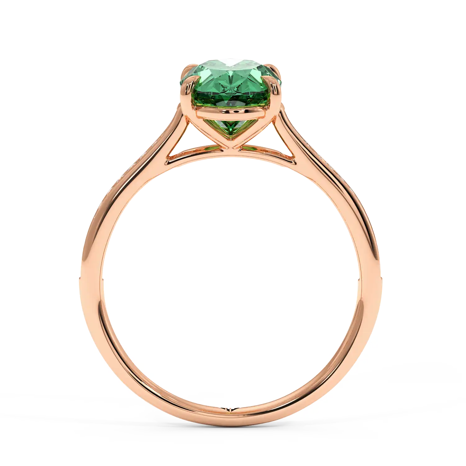 18K Rose Gold Poppy Channel Engagement Ring