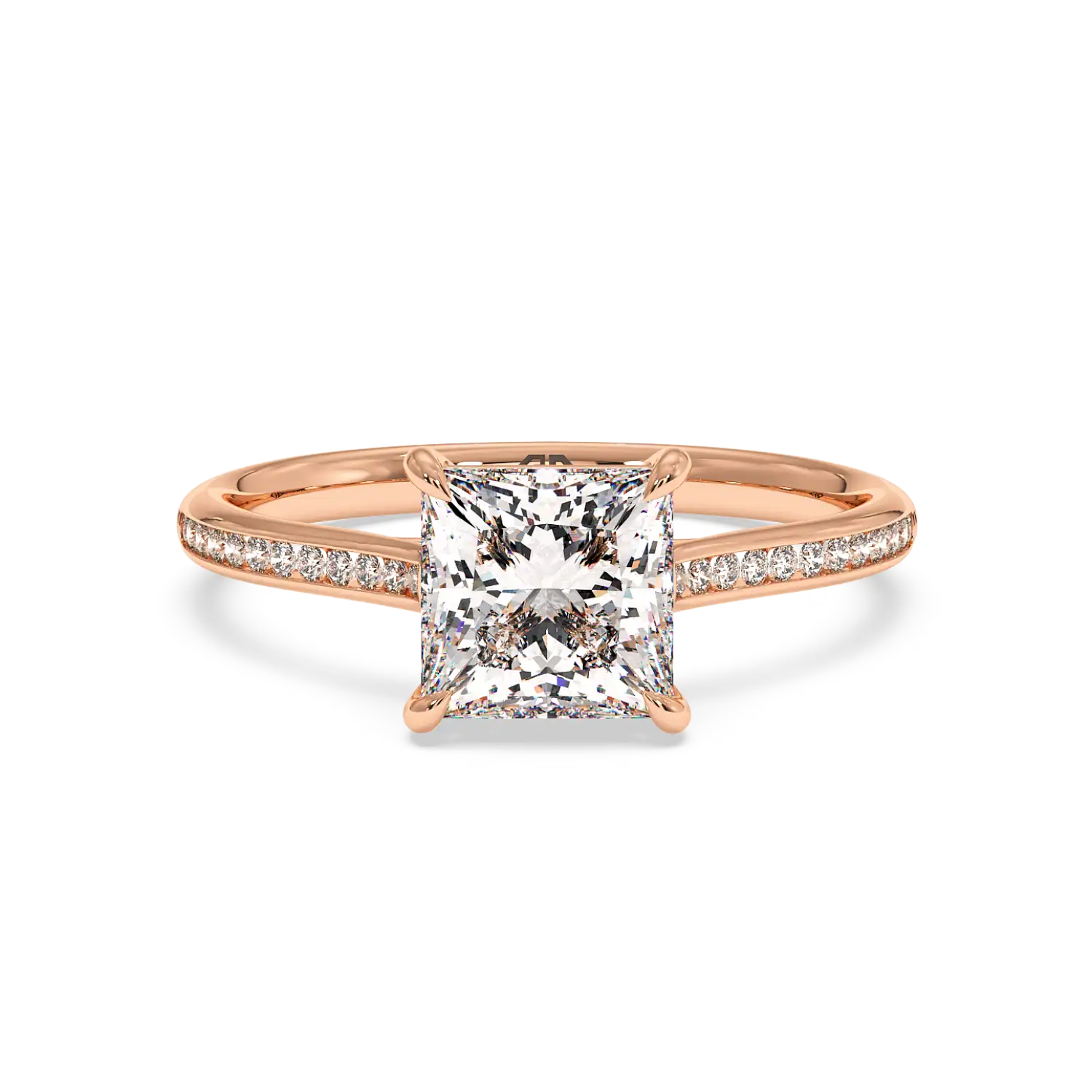 18K Rose Gold Poppy Channel Engagement Ring