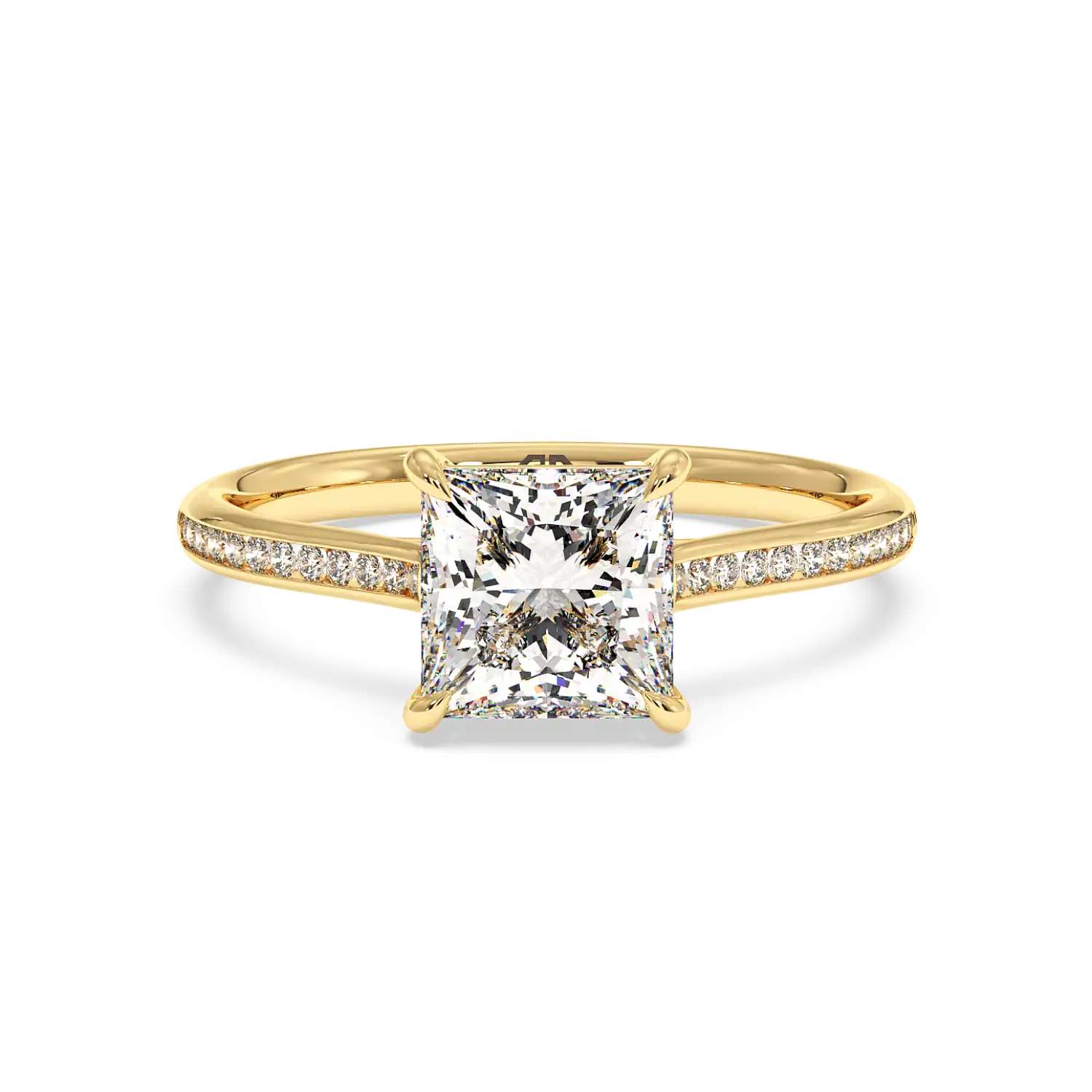 18K Yellow Gold Poppy Channel Engagement Ring