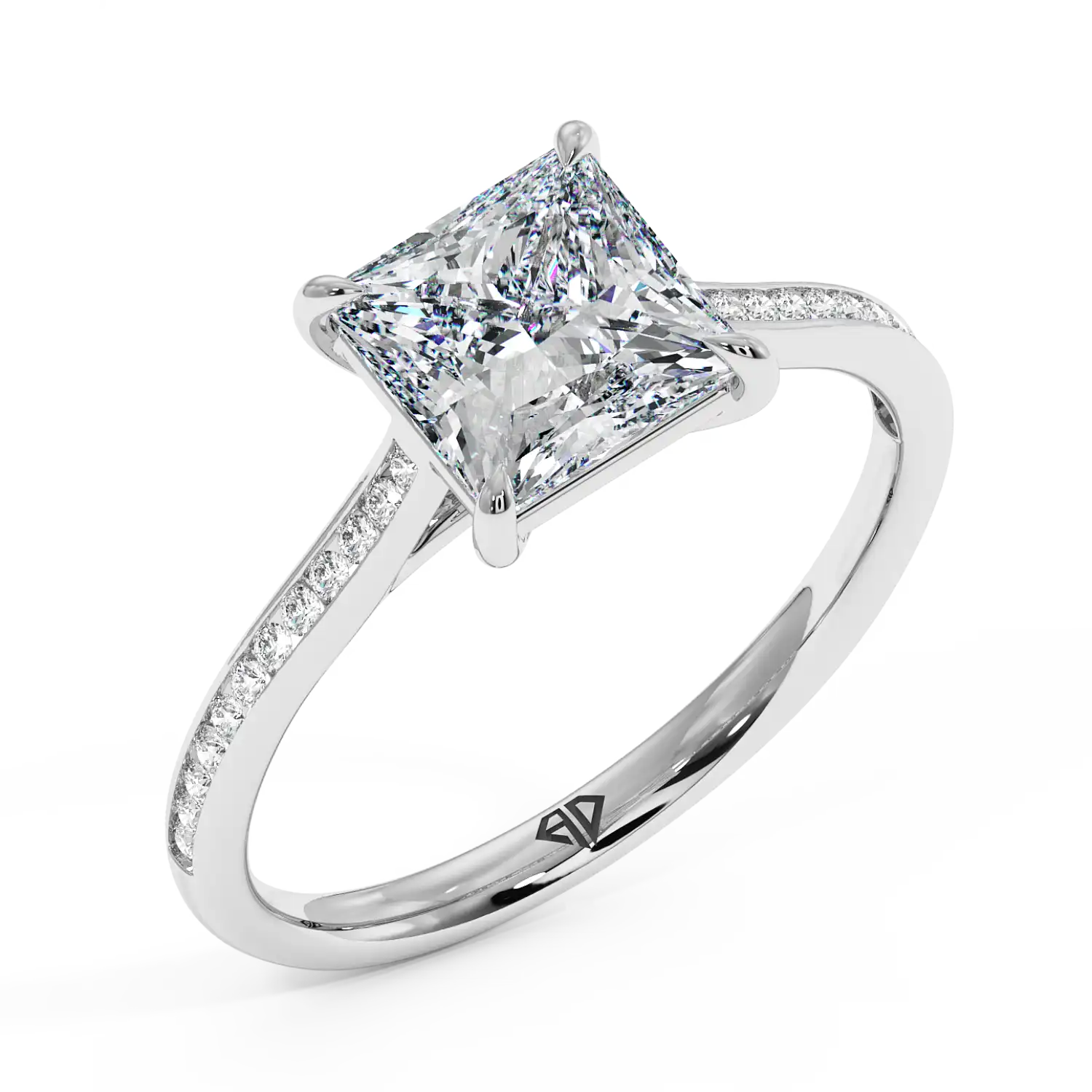 Platinum Poppy Channel Engagement Ring