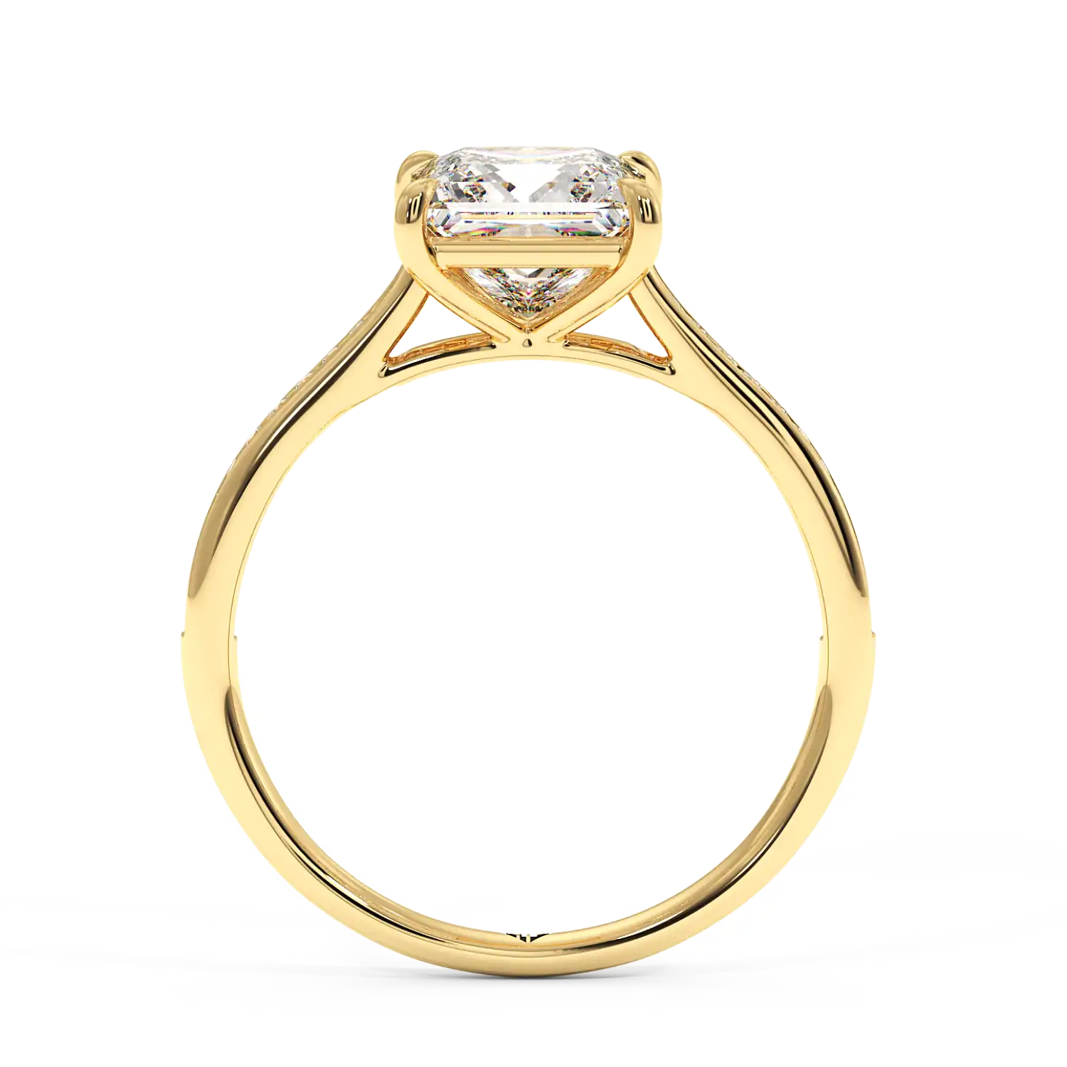 18K Yellow Gold Poppy Channel Engagement Ring