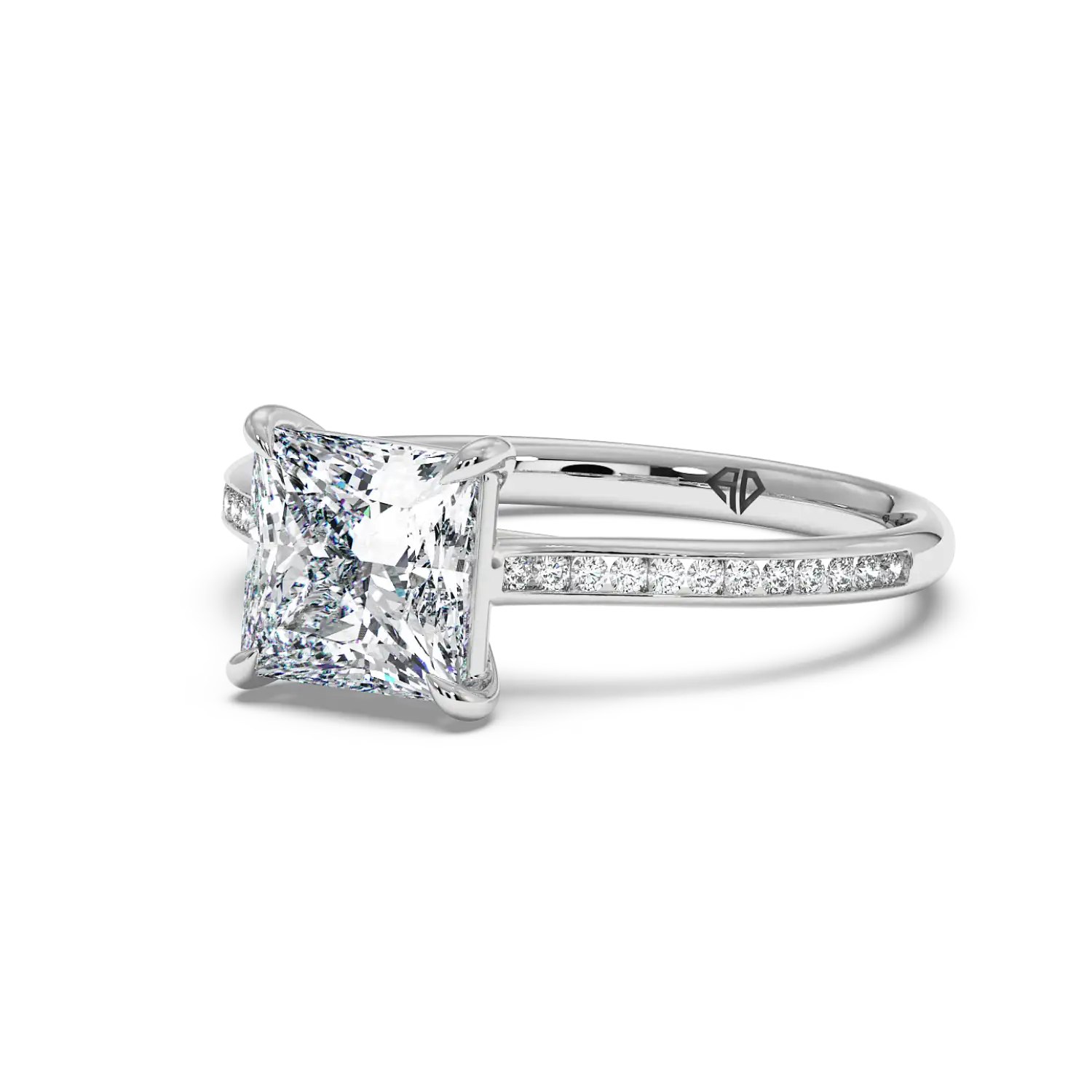 Platinum Poppy Channel Engagement Ring