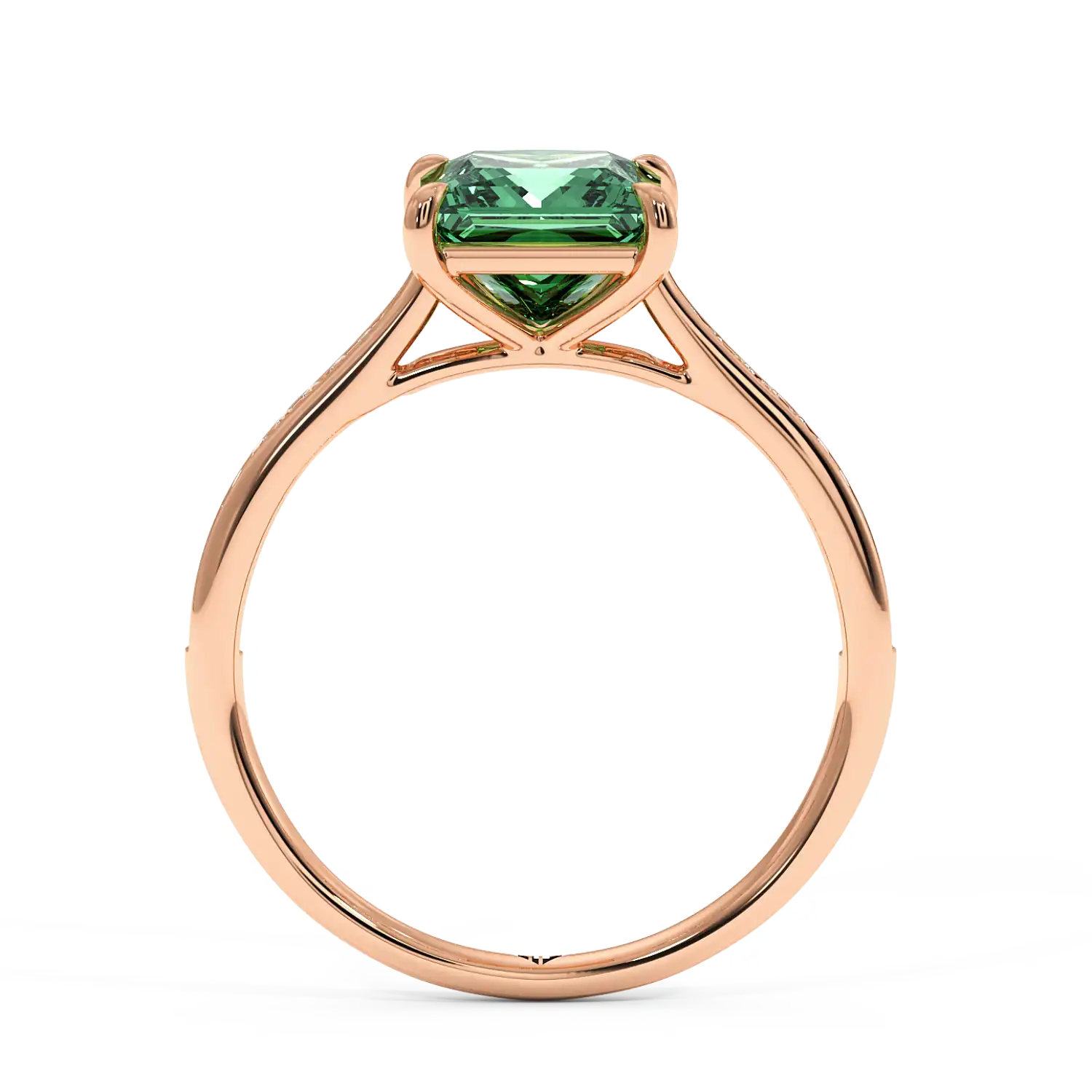 18K Rose Gold Poppy Channel Engagement Ring