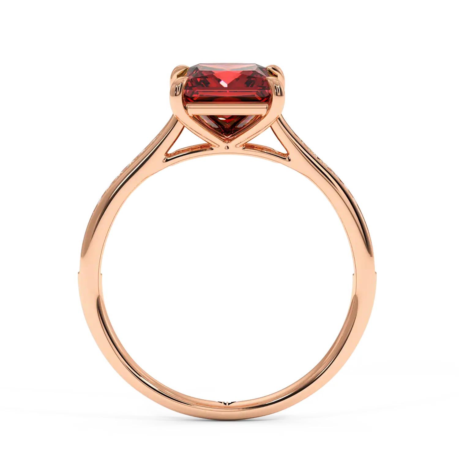 18K Rose Gold Poppy Channel Engagement Ring