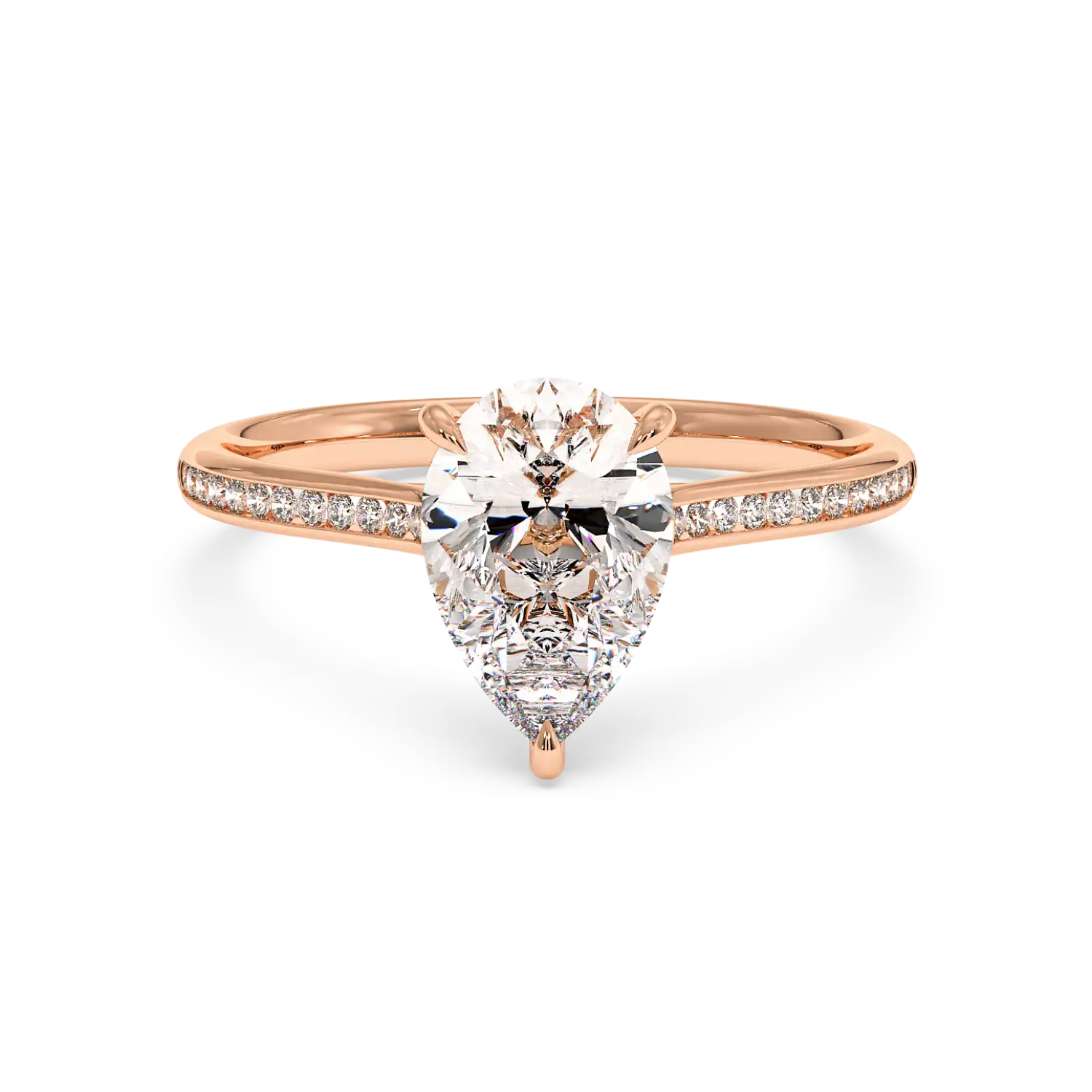 18K Rose Gold Poppy Channel Engagement Ring