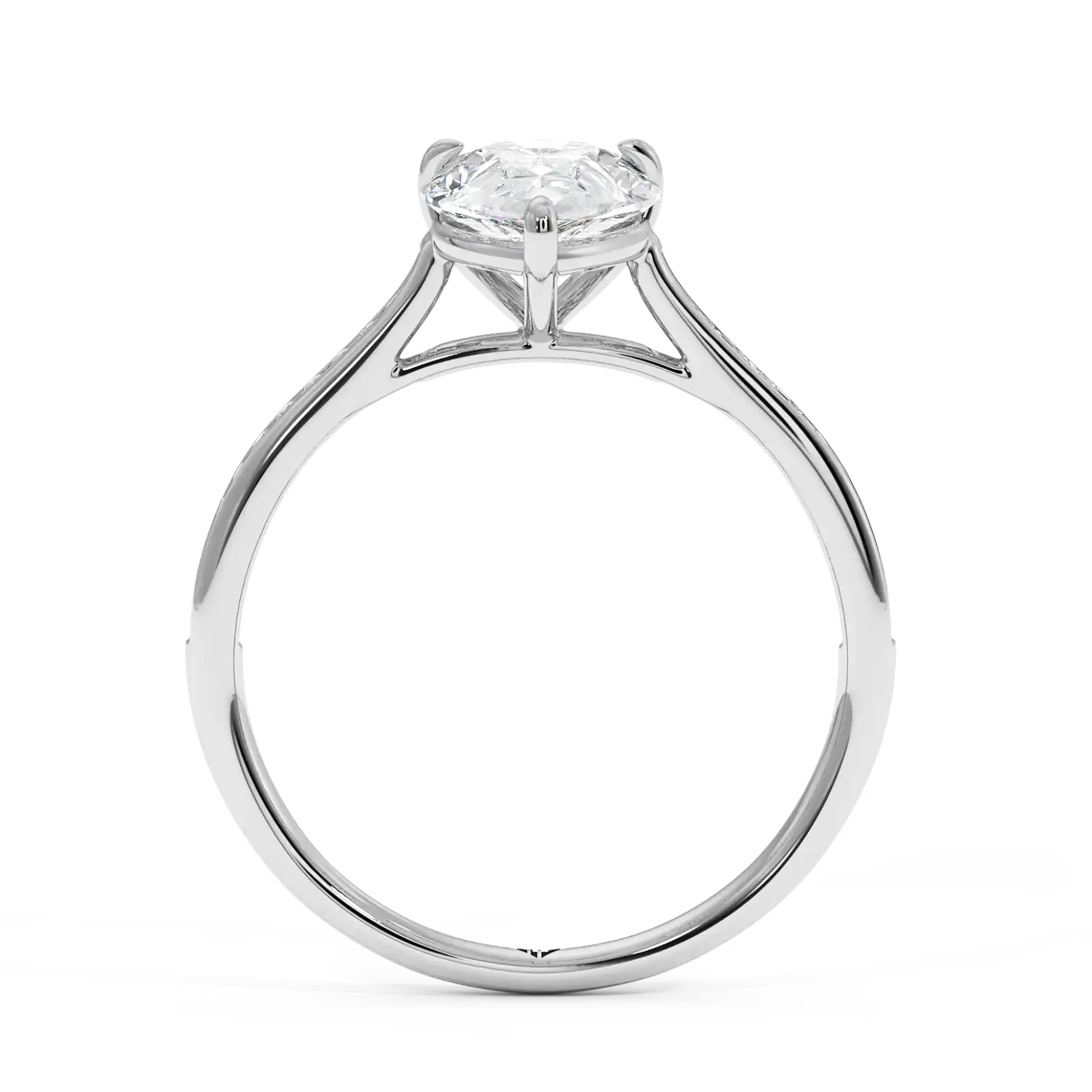 18K White Gold Poppy Channel Engagement Ring